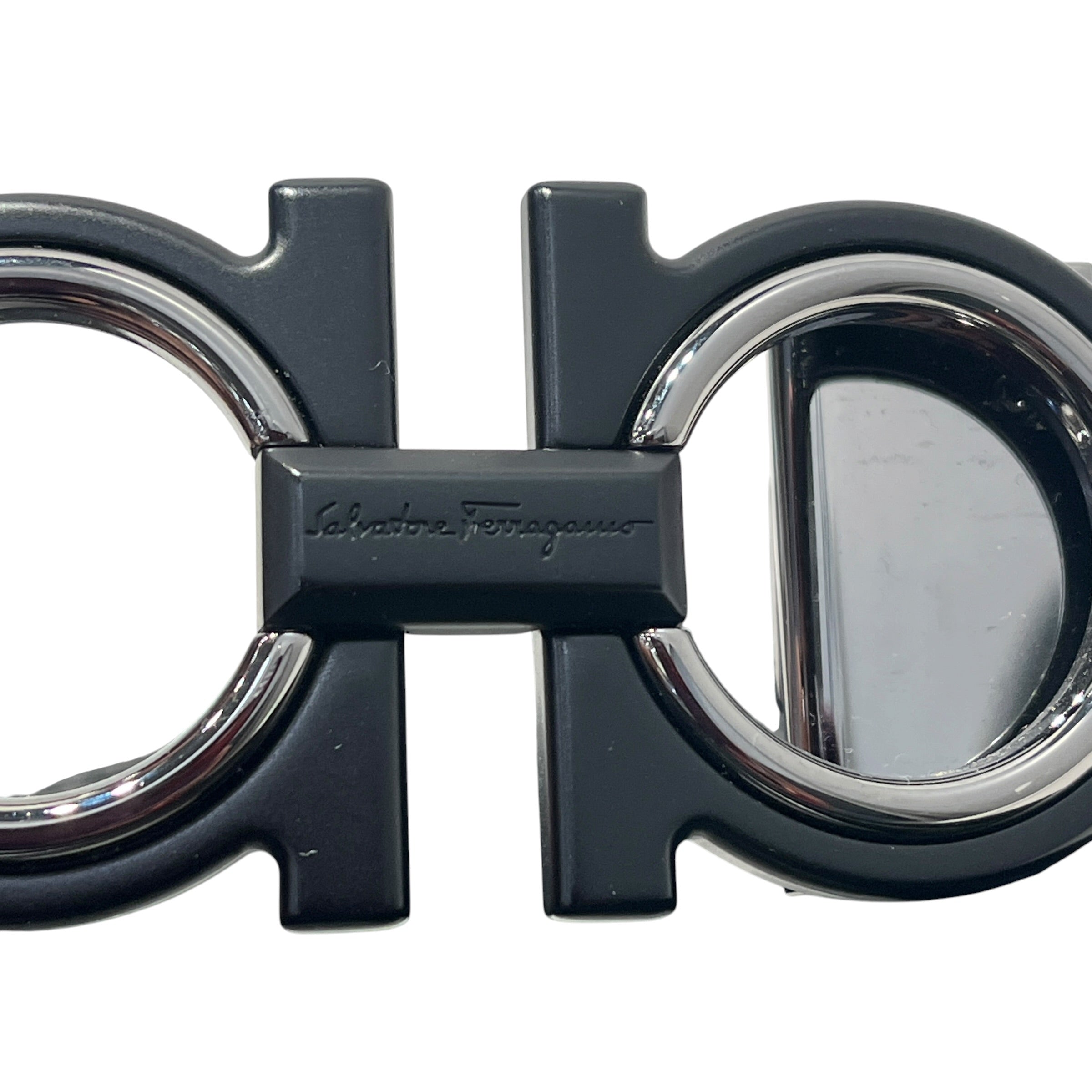Salvatore Ferragamo/Belt/Leather/BLK/M's/PEBBLED LEATHER/GUNMETAL BUCKL view 2