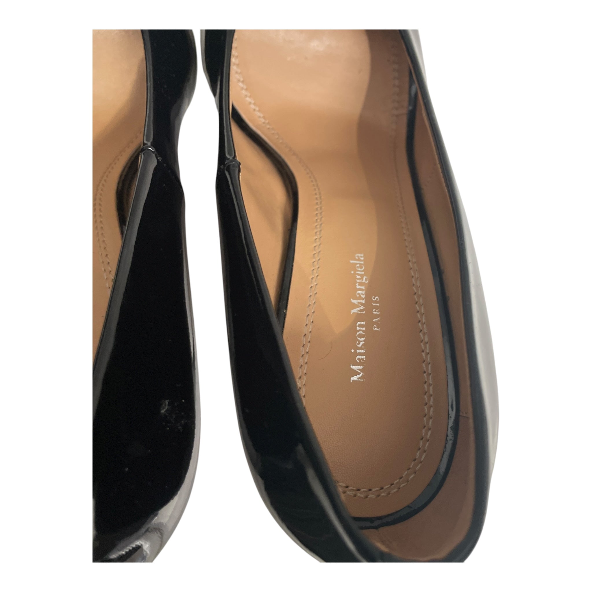 Maison Margiela/Heels/EU 38/Leather/BLK/TABI PATENT HEEL view 4