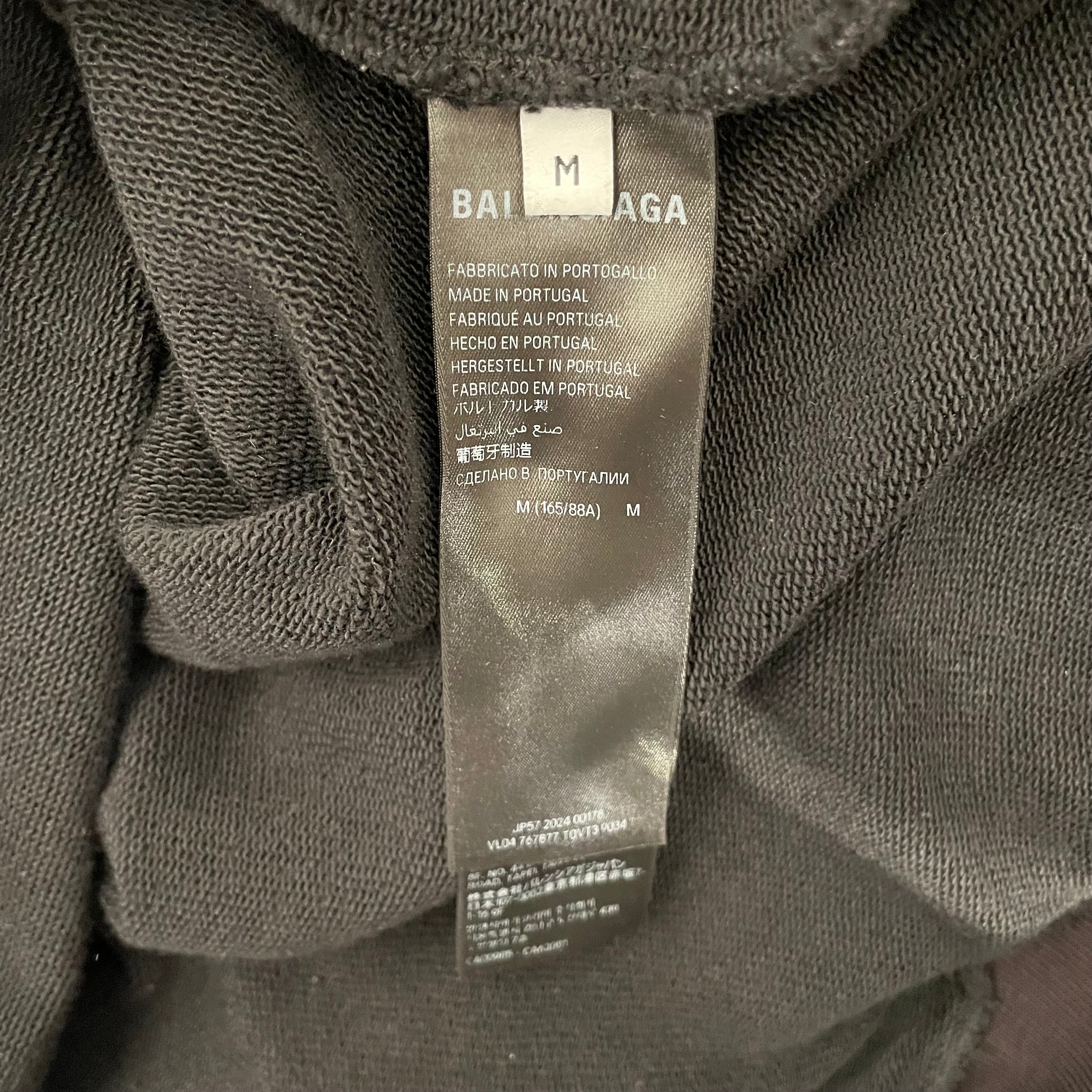 BALENCIAGA/Hoodie/M/Cotton/BLK/ view 4