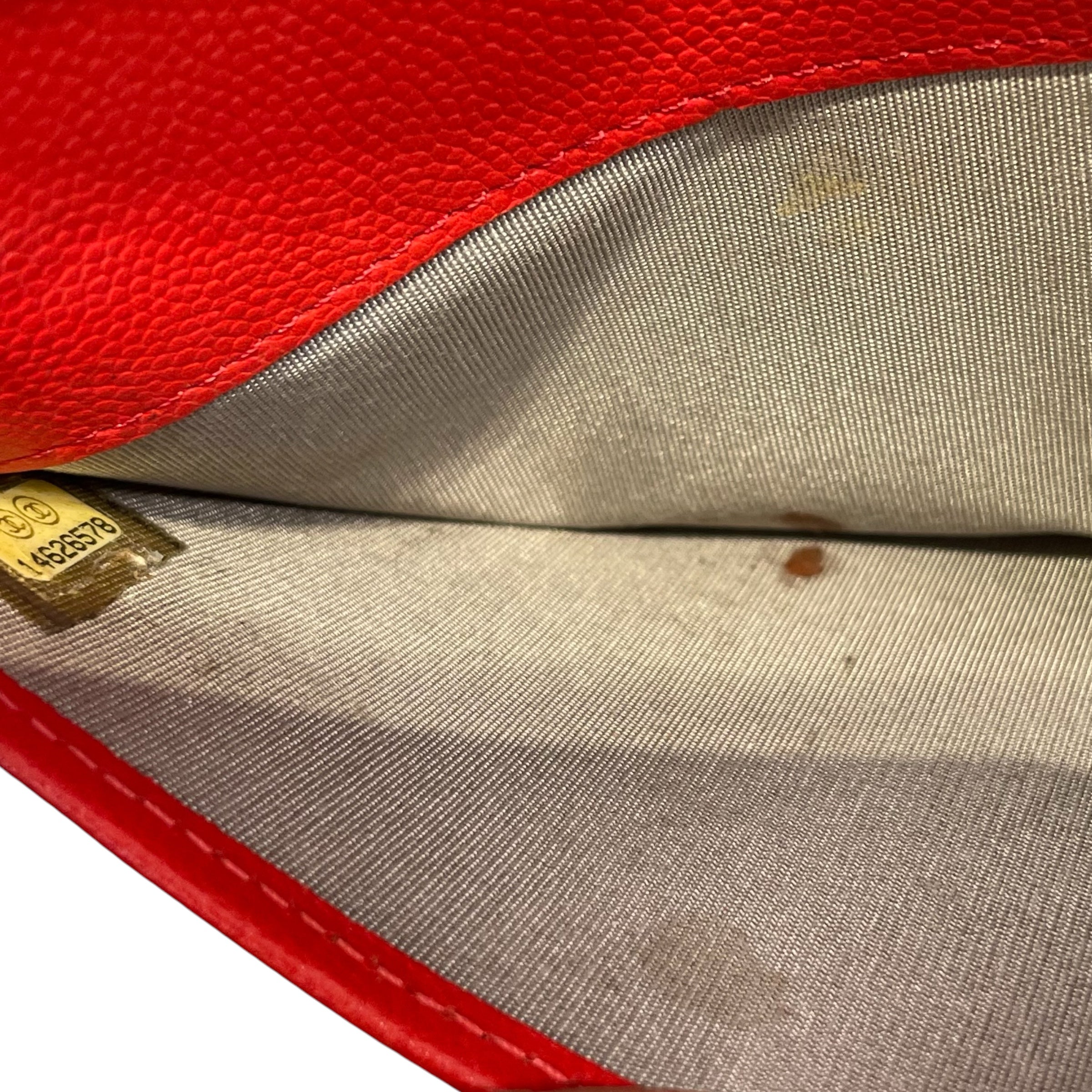CHANEL/Cross Body Bag/Leather/RED/CHAIN STRAP, SLV HARDWARE view 10
