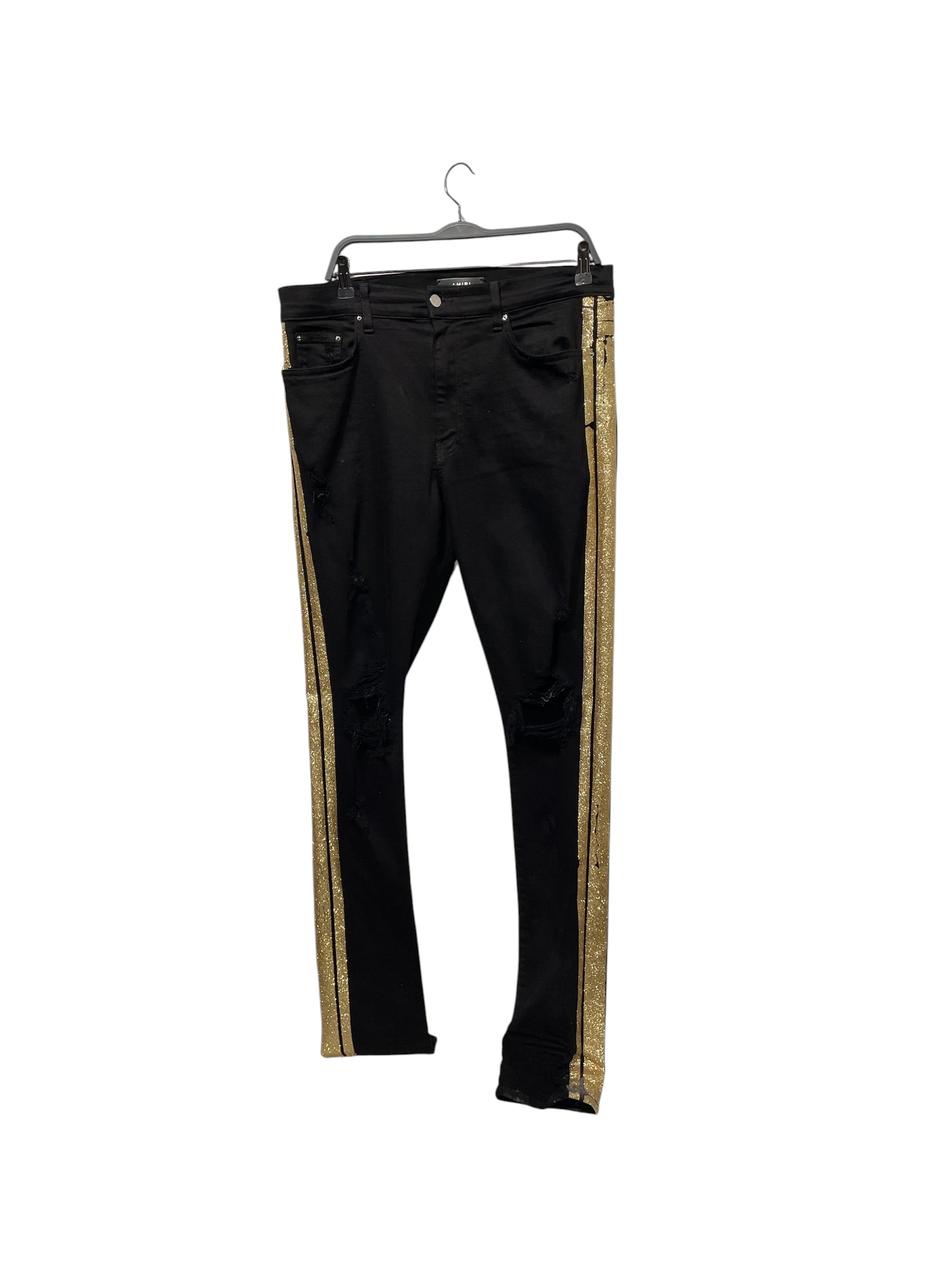 AMIRI/Pants/36/Cotton/BLK/Stripe/golden stripe ots view 1