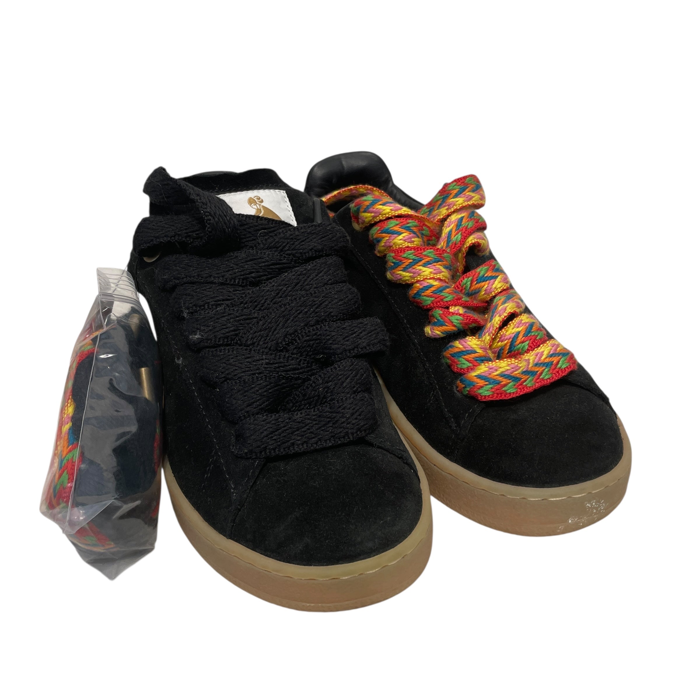 LANVIN/Low-Sneakers/EU 38/Suede/BLK/LANVIN LOW TRAINERS view 1