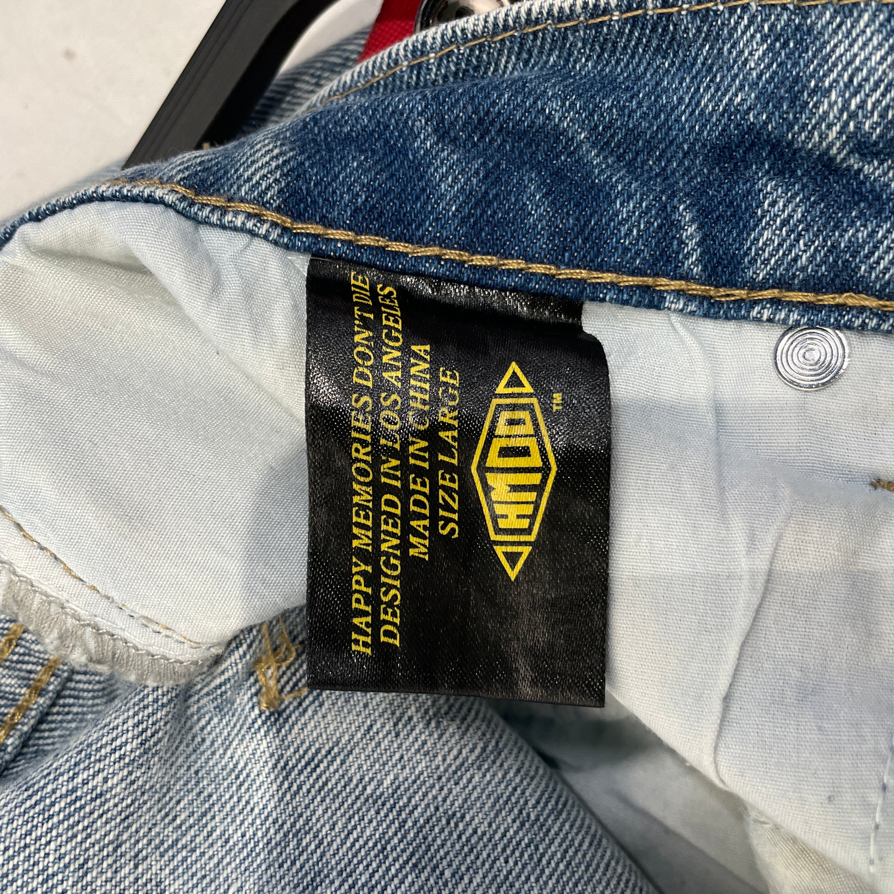 HMDD/Straight Pants/L/Cotton/BLU/diamonds on the side view 4