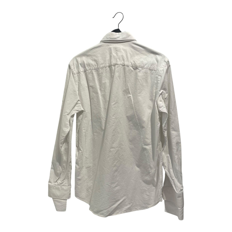 BURBERRY LONDON/LS Shirt/15.5/Cotton/WHT/