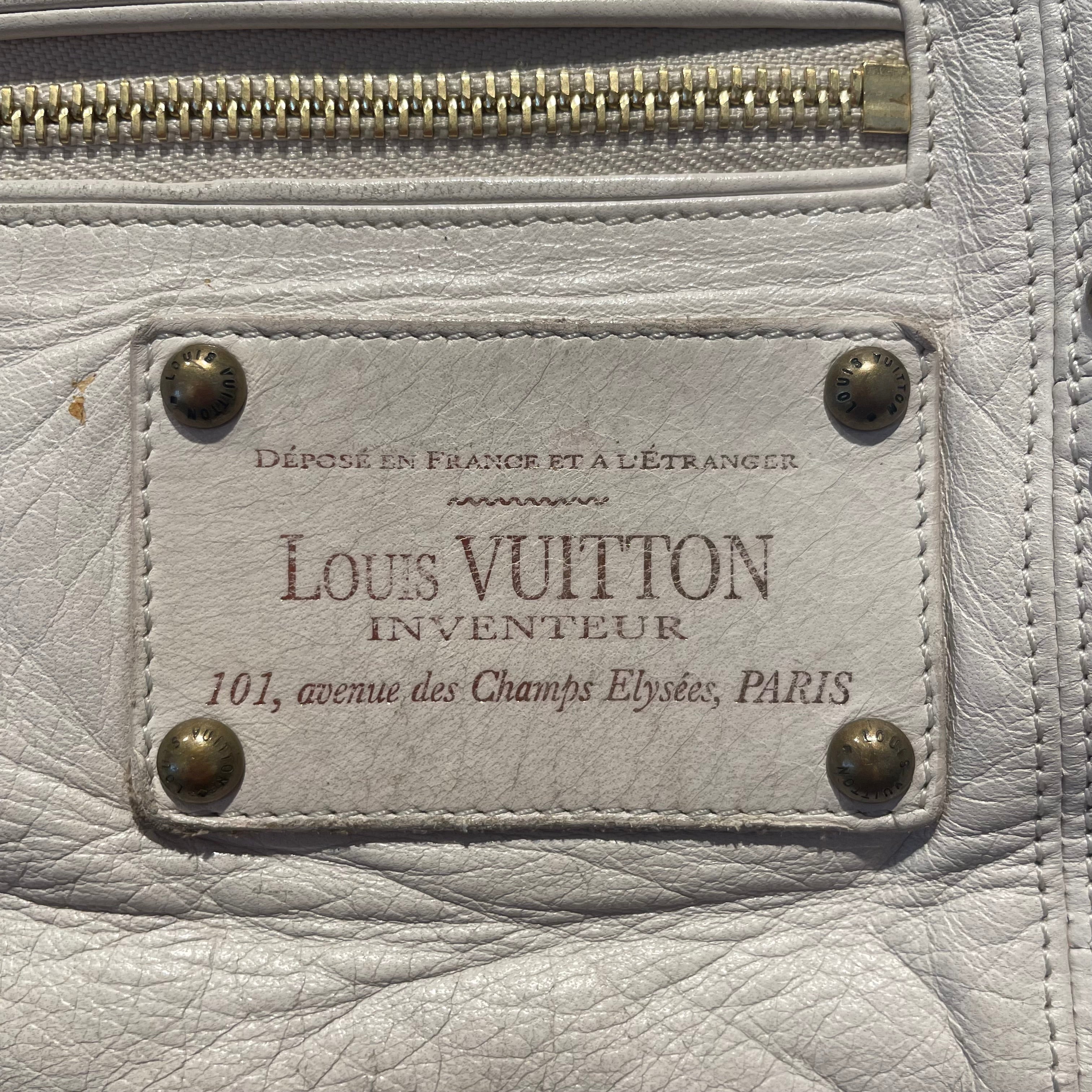 LOUIS VUITTON/Bag/Leather/WHT/Rivieting Bag view 6