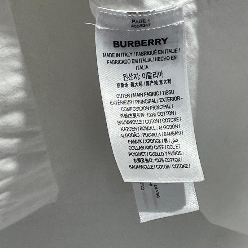 BURBERRY LONDON/LS Shirt/15.5/Cotton/WHT/