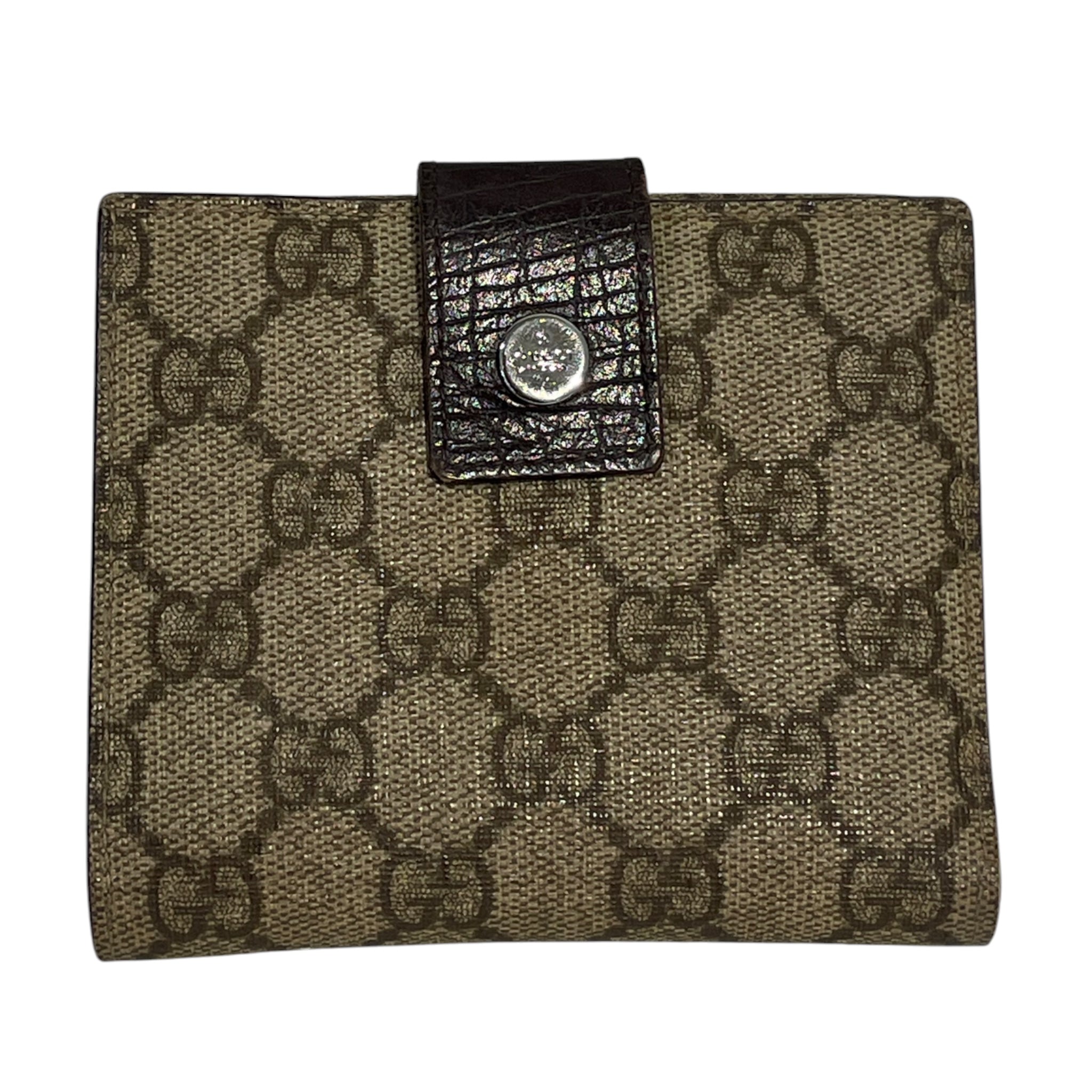 GUCCI/Bifold Wallet/Monogram/Leather/KHK/49XRGYM view 1