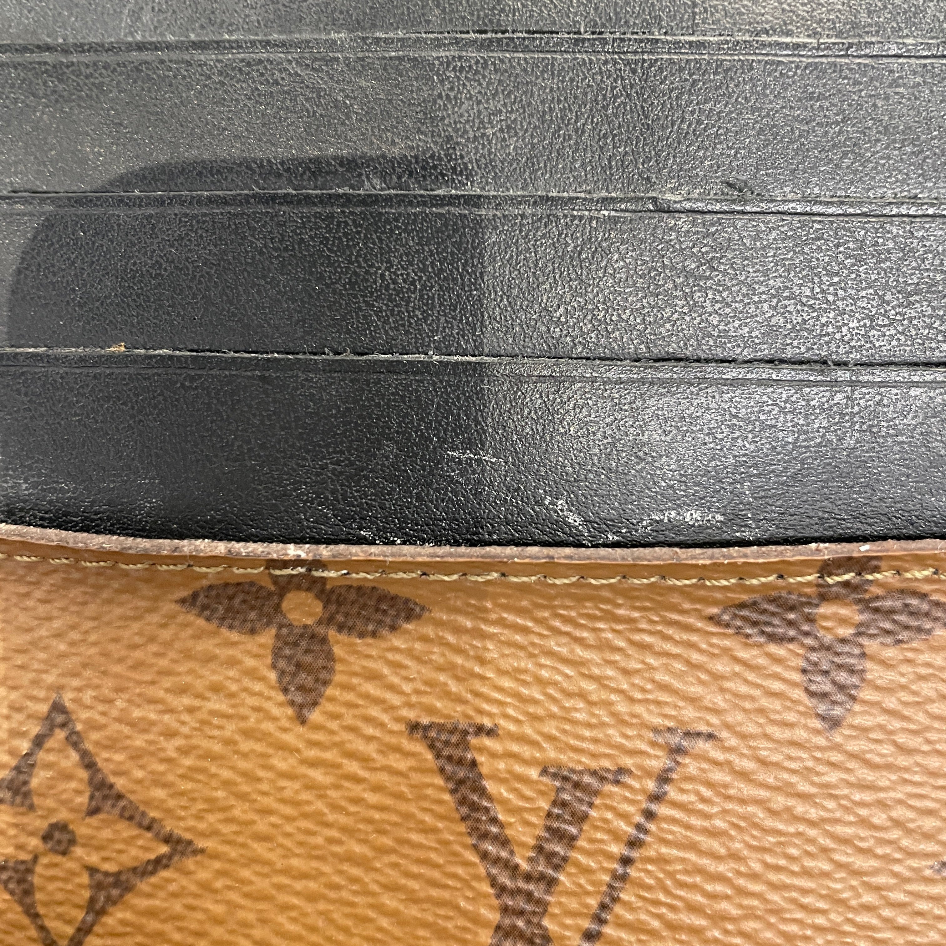 LOUIS VUITTON/Long Wallet/Monogram/Leather/BRW/Reverse Monogram Slim Purse view 5