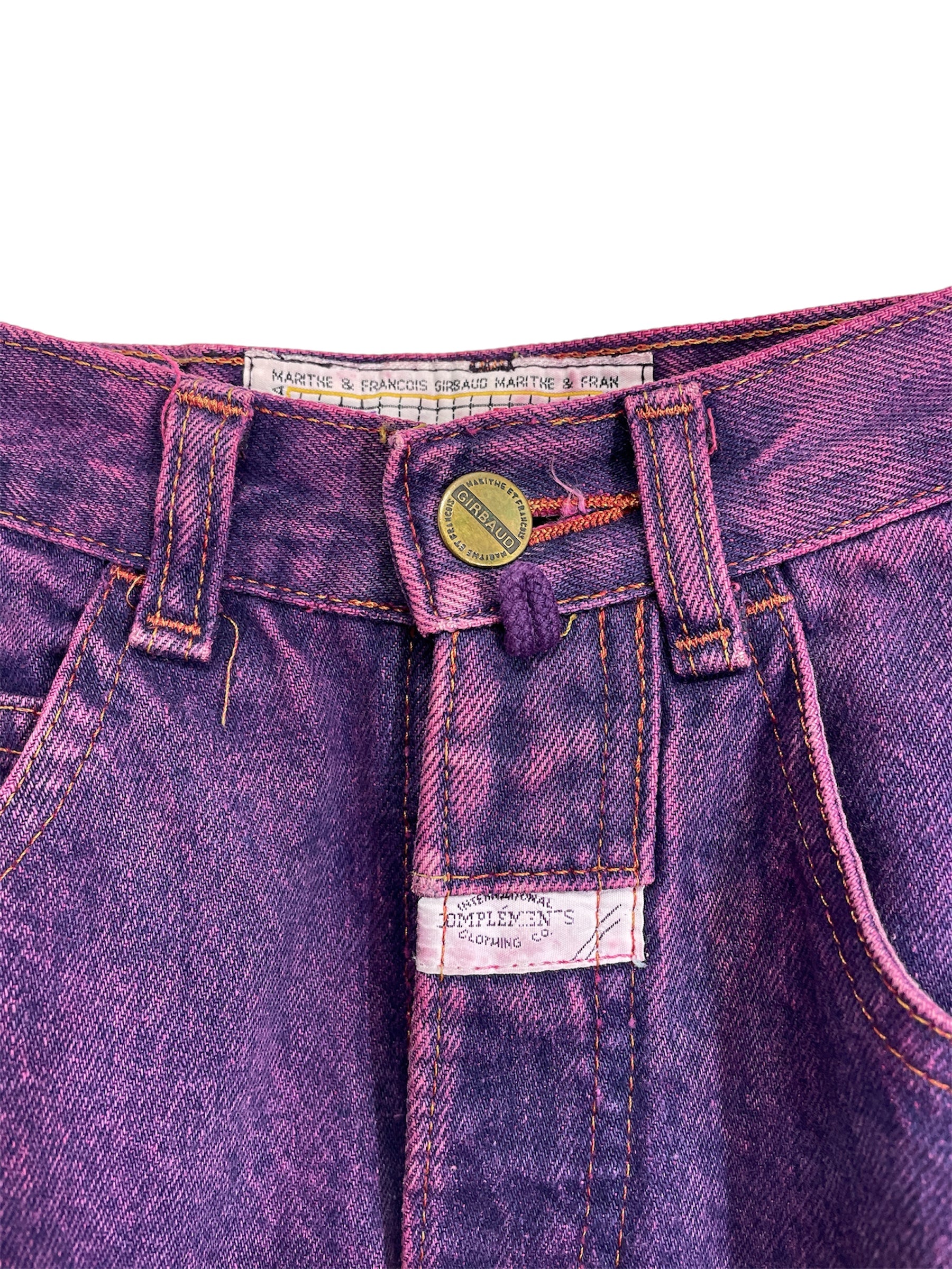 MARITHE FRANCOIS GIRBAUD/Straight Pants/7/Denim/PPL/VINTAGE FUSCHIA DENIM view 2
