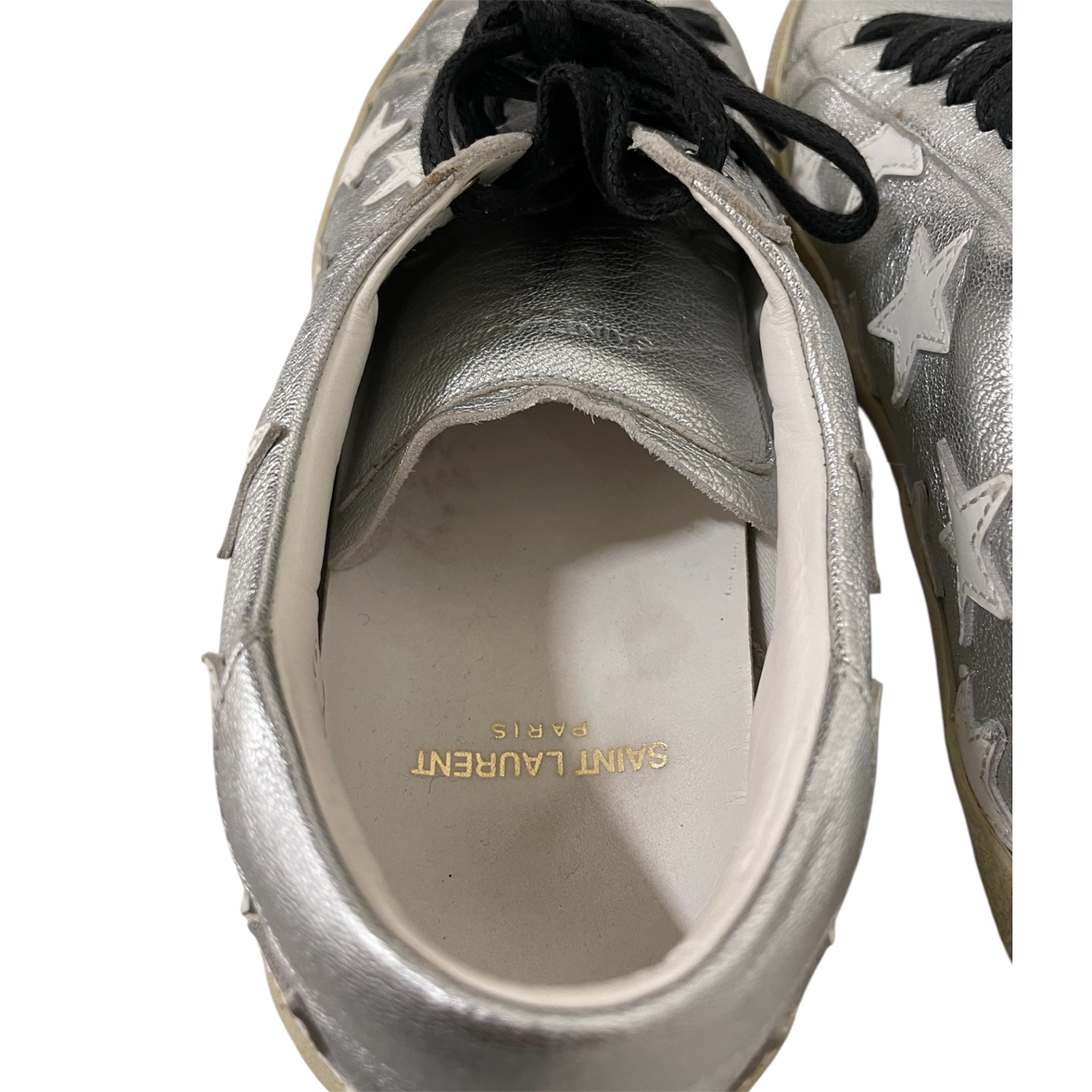 SAINT LAURENT/Low-Sneakers/EU 41/Leather/SLV/star view 3