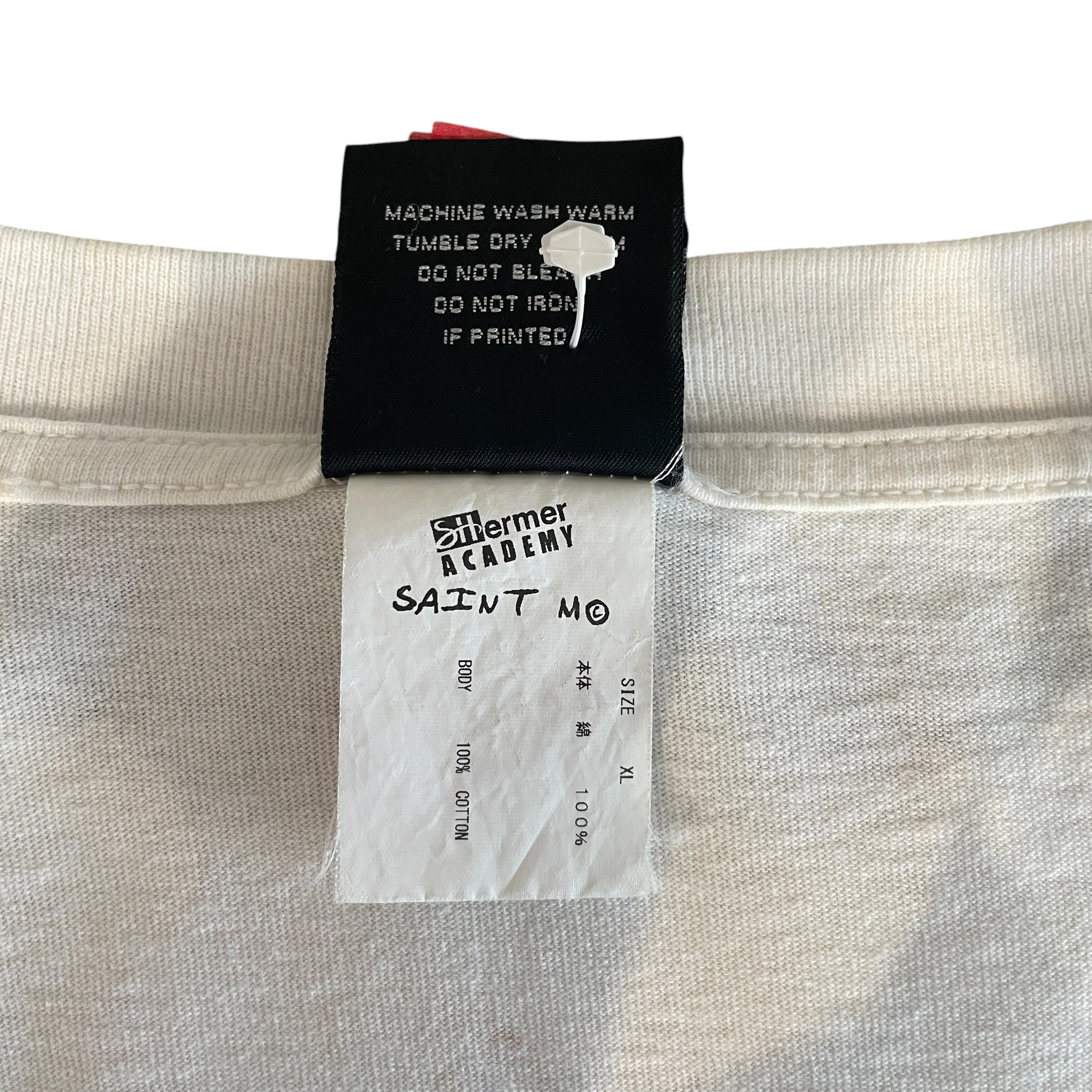 SAINT MICHAEL/T-Shirt/XL/Cotton/WHT/Graphic/SAINT MICHAEL "OREO" TSHIRT view 5