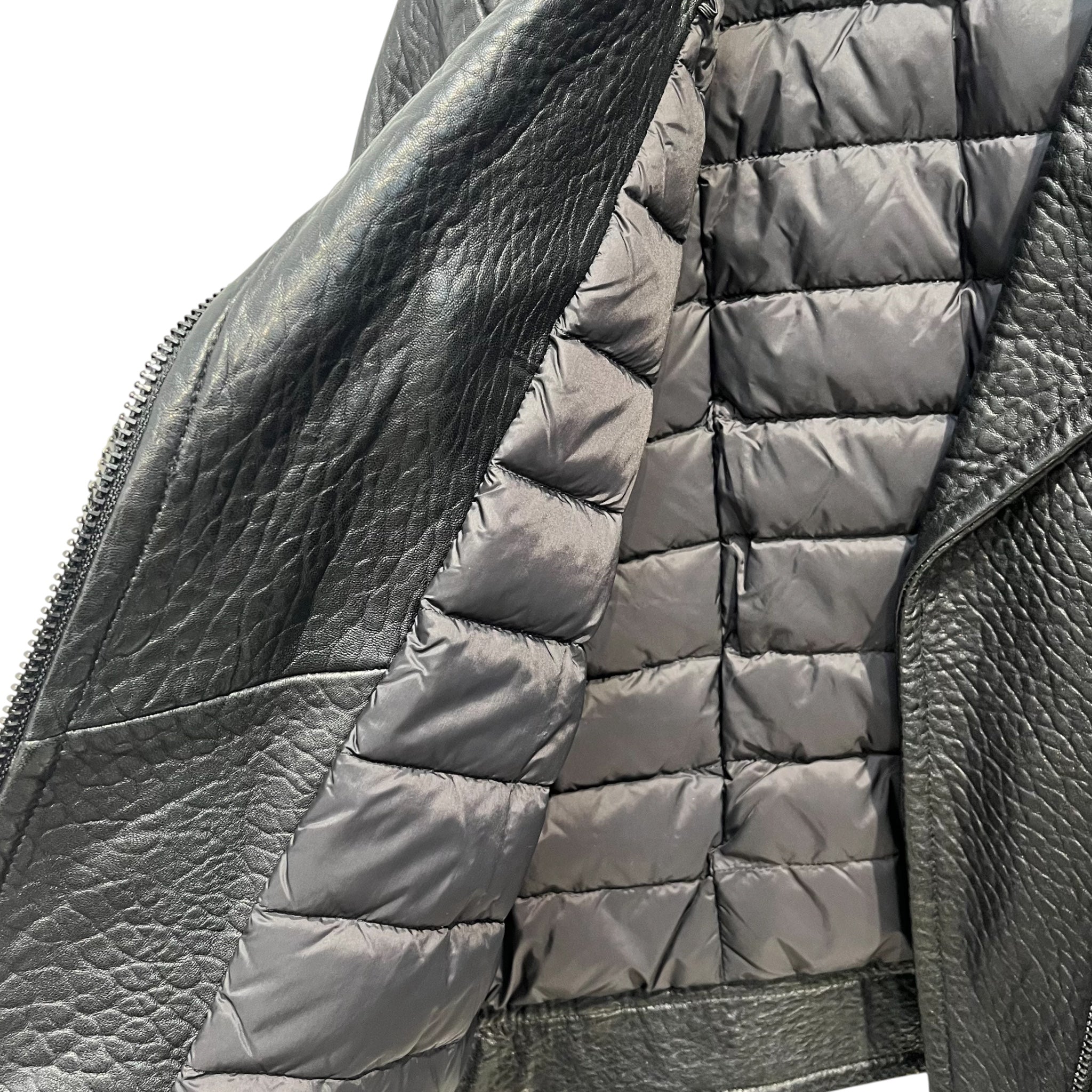 MACKAGE/ARITZIA/Leather Jkt/L/Lambskin/BLK/MOTO W PUFFER LINING AND BELT view 5