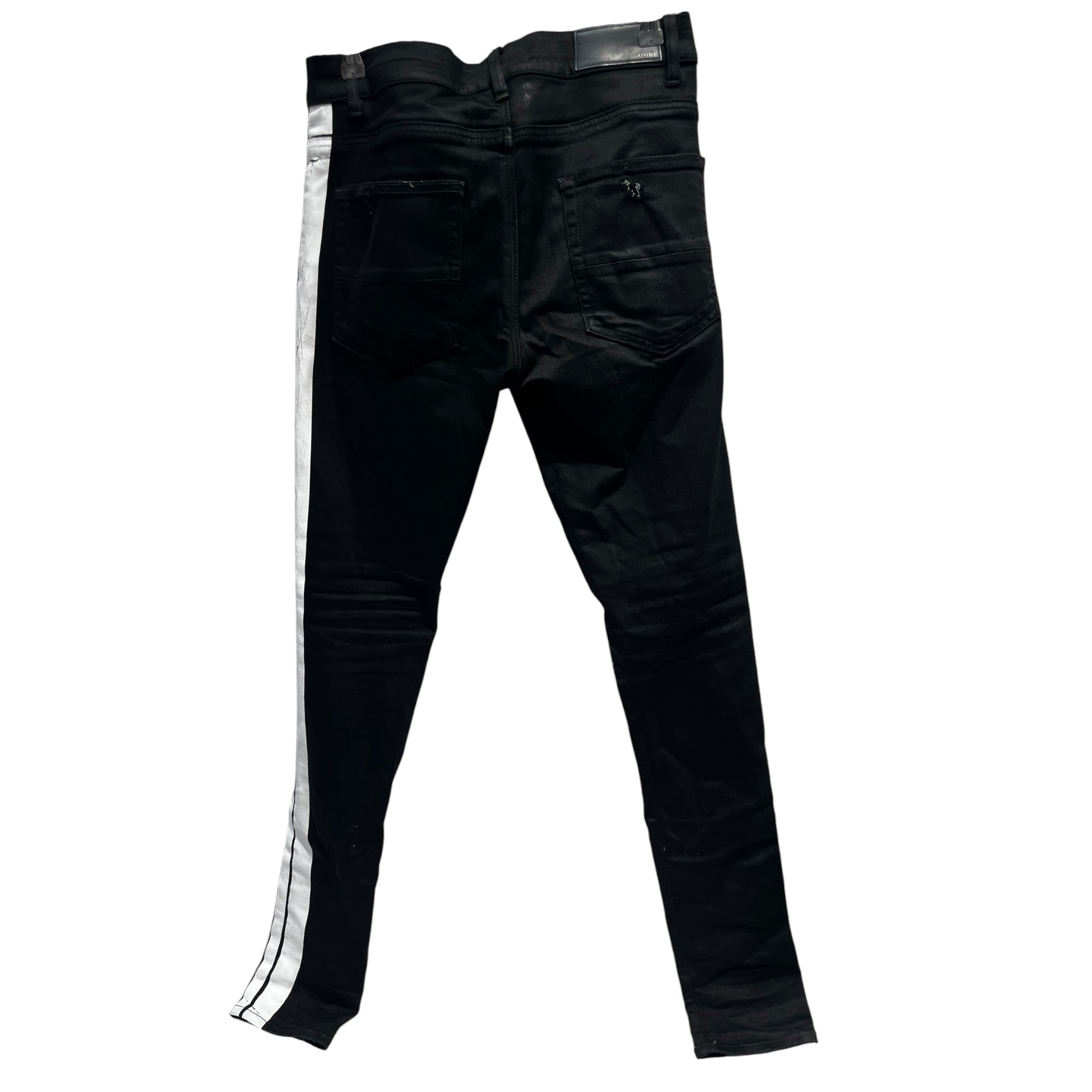 AMIRI/Skinny Pants/30/Denim/BLK/Stripe/White Stripe view 2
