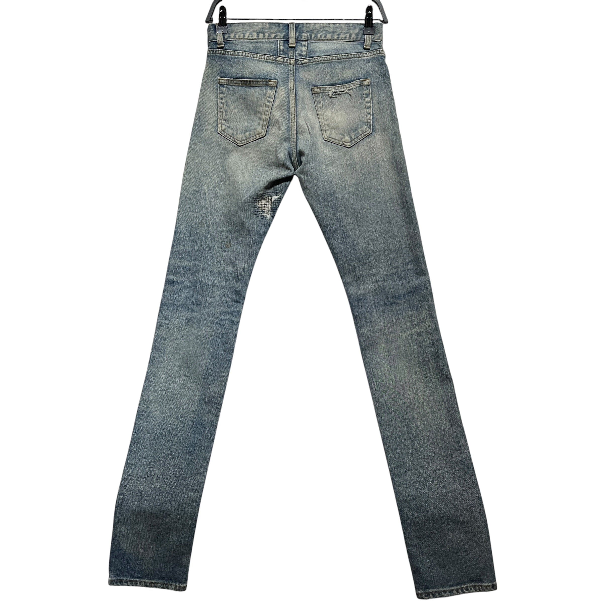 SAINT LAURENT/Skinny Pants/27/Cotton/BLU/do2 2016 rips/repairs view 2