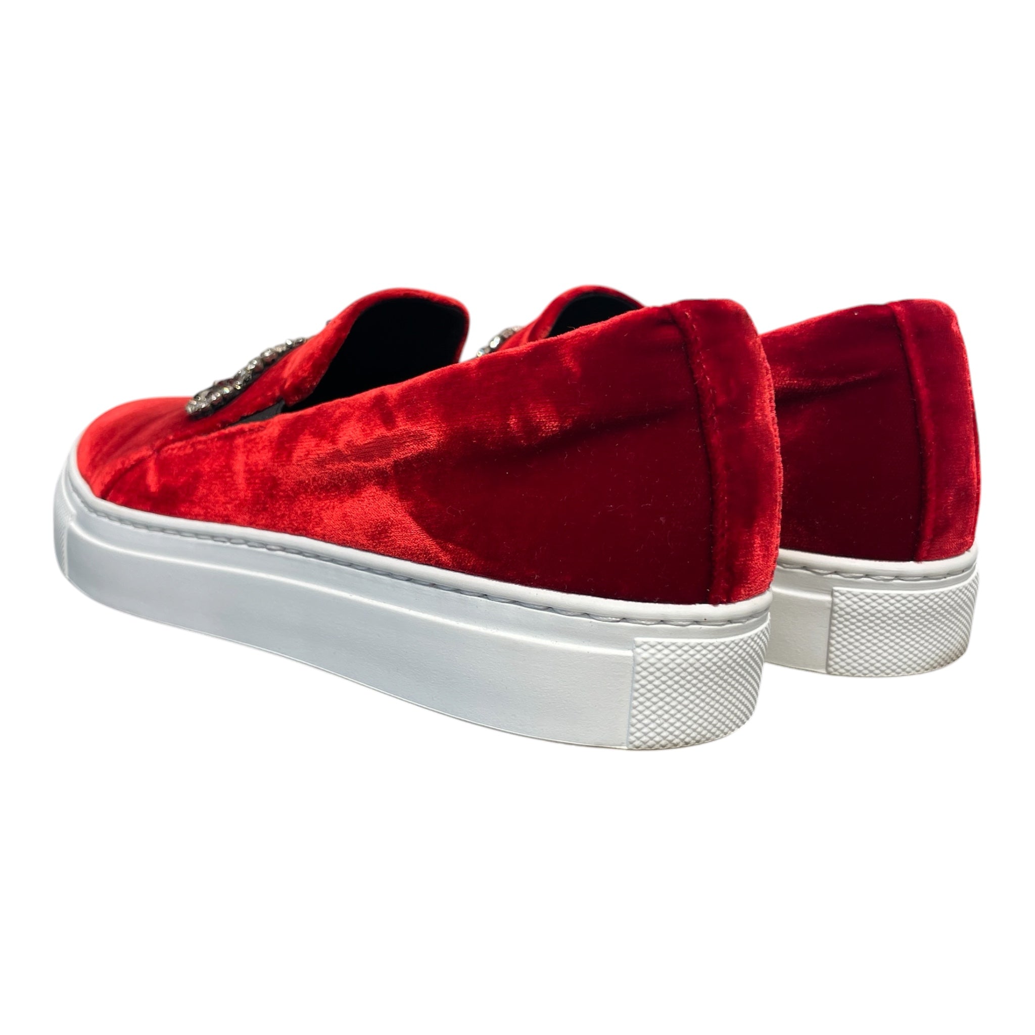 VERSACE/Low-Sneakers/EU 36/Velour/RED/ROCK N ROYALTY SLIP ON view 2