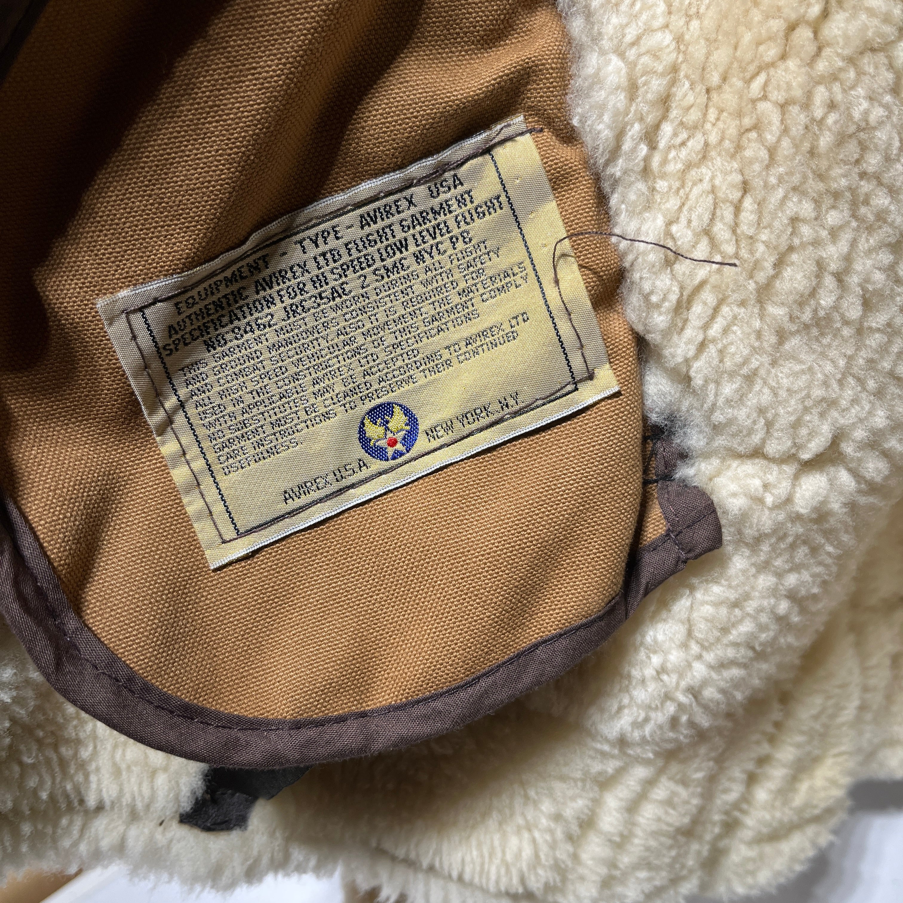 AVIREX/Leather Jkt/46/Sheepskin/BRW/sheepskin jacket view 6