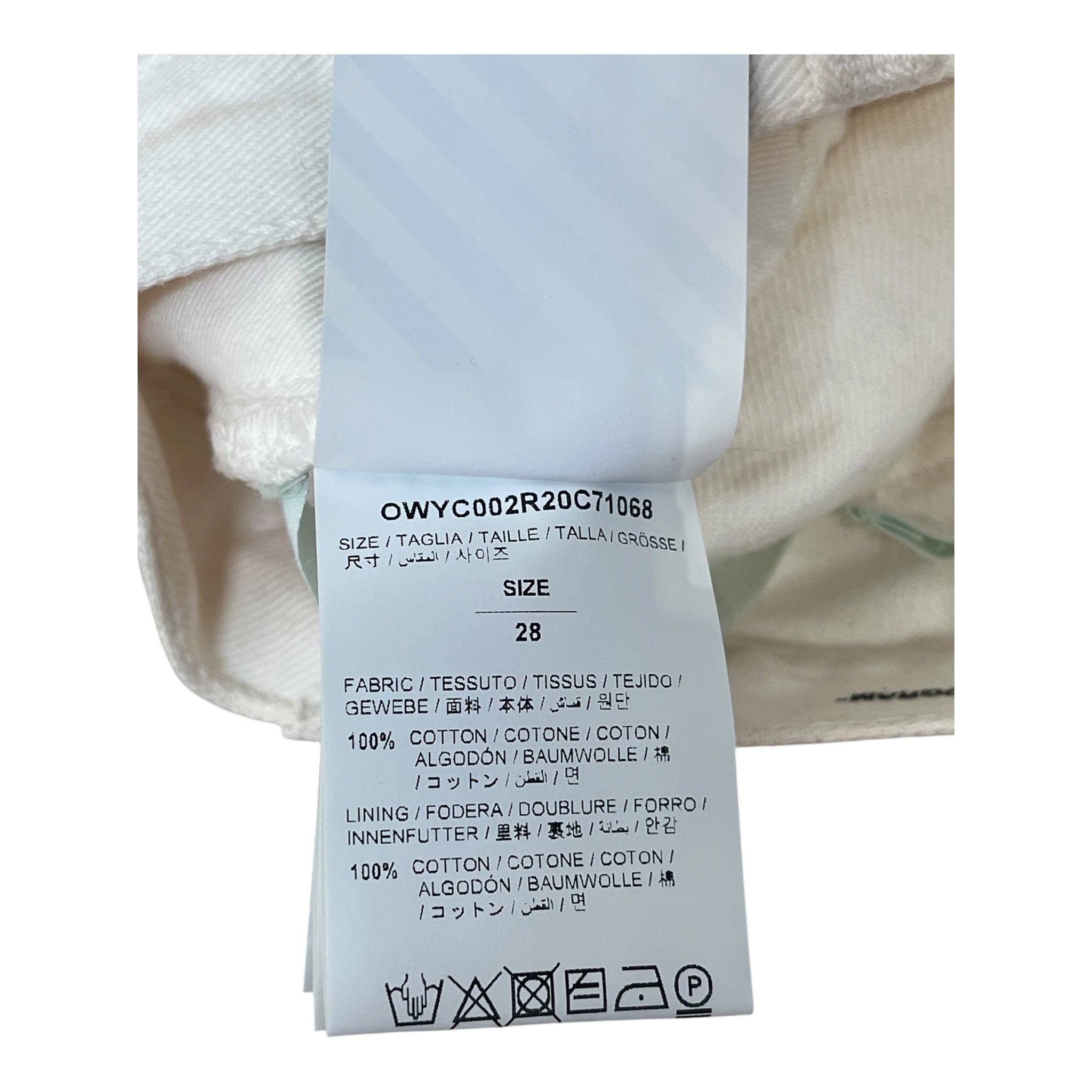 OFF-WHITE/Shorts/28/Cotton/WHT/PAINT DRIP LEGA WHITE view 4