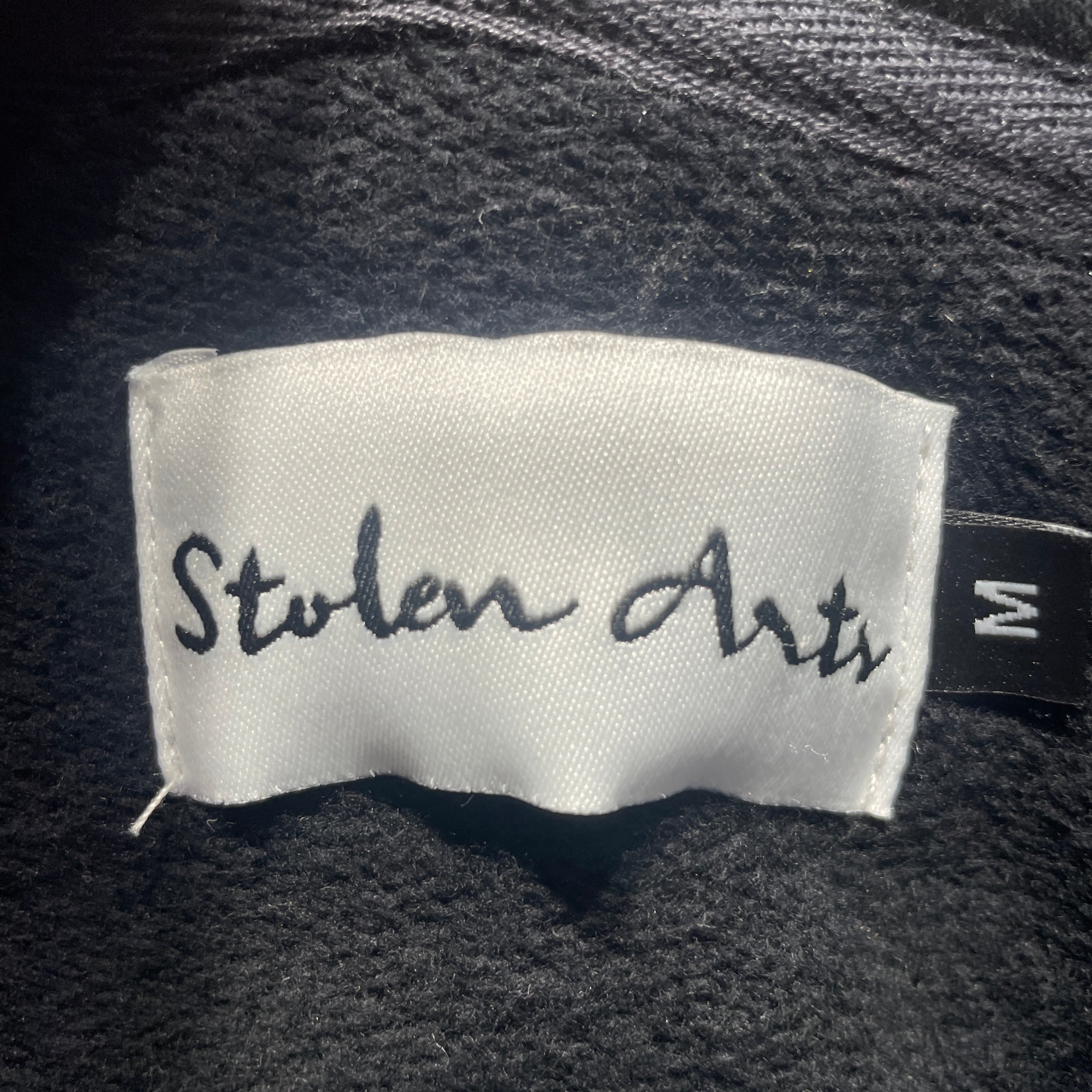 STOLEN ARTS/Zip Up Hoodie/M/Cotton/BLK/TRIPLE view 3