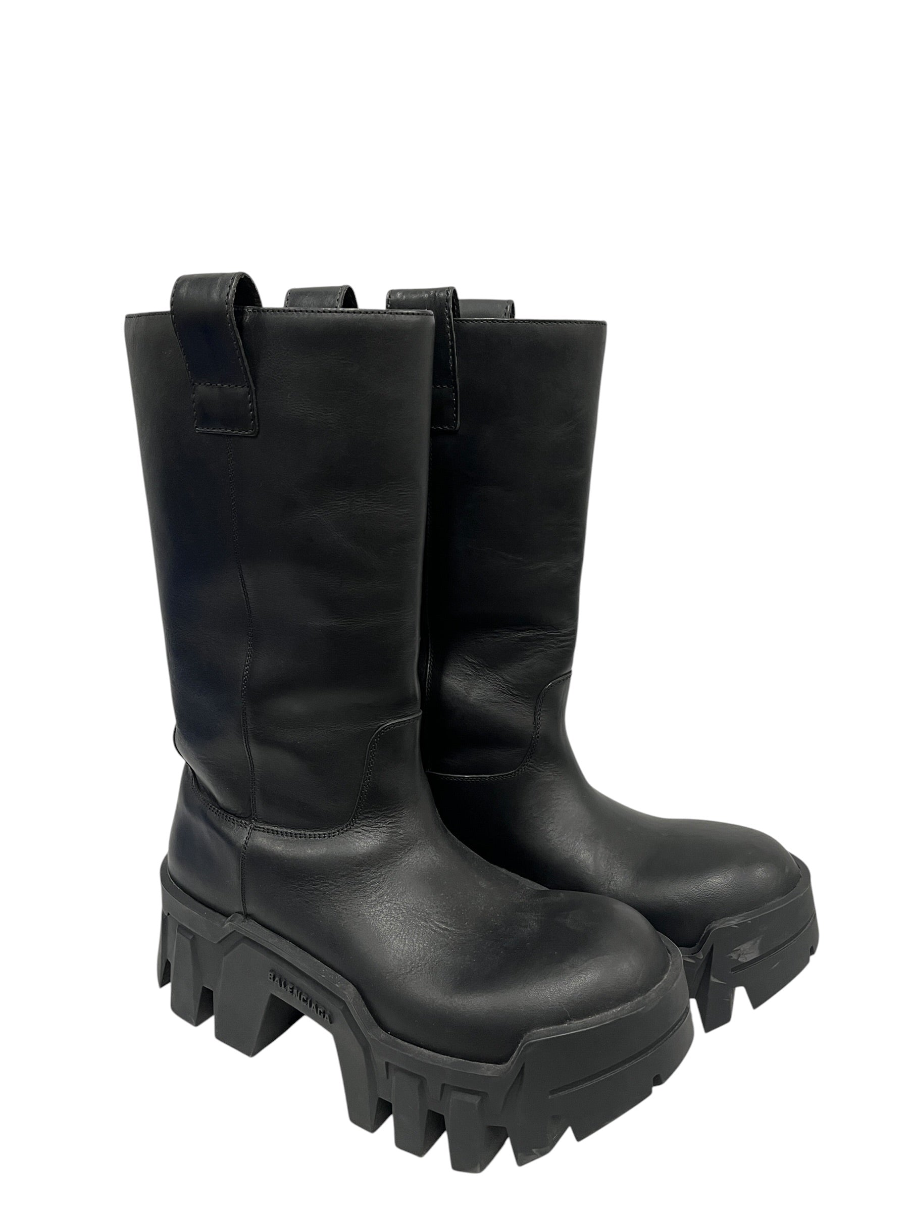 BALENCIAGA/Boots/EU 39/Leather/BLK/Bulldozer Boots view 1