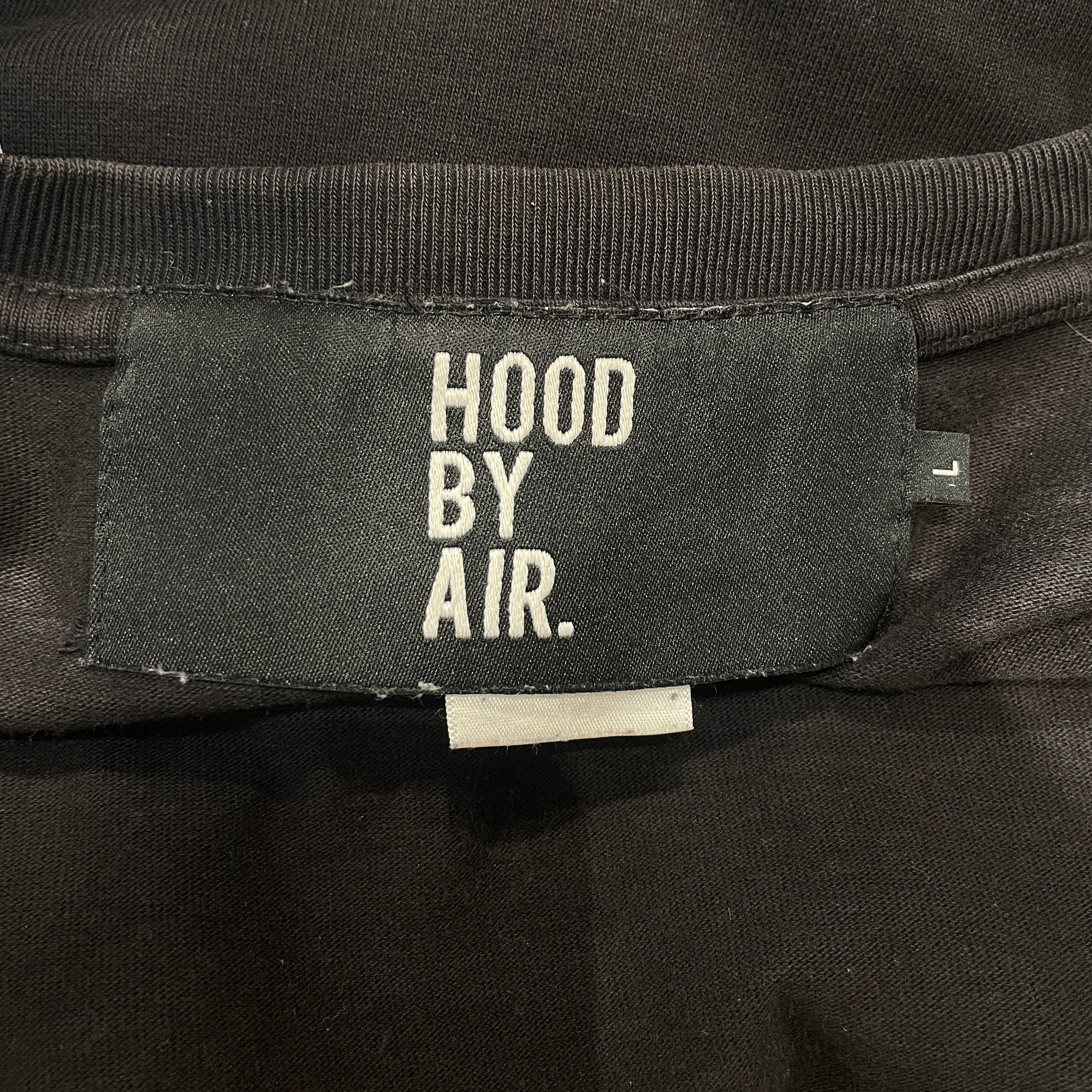 HOOD BY AIR./LS T-Shirt/L/Cotton/BLK/Graphic/PIXEL GRAPHIC ON CHEST/SLEEVE view 4