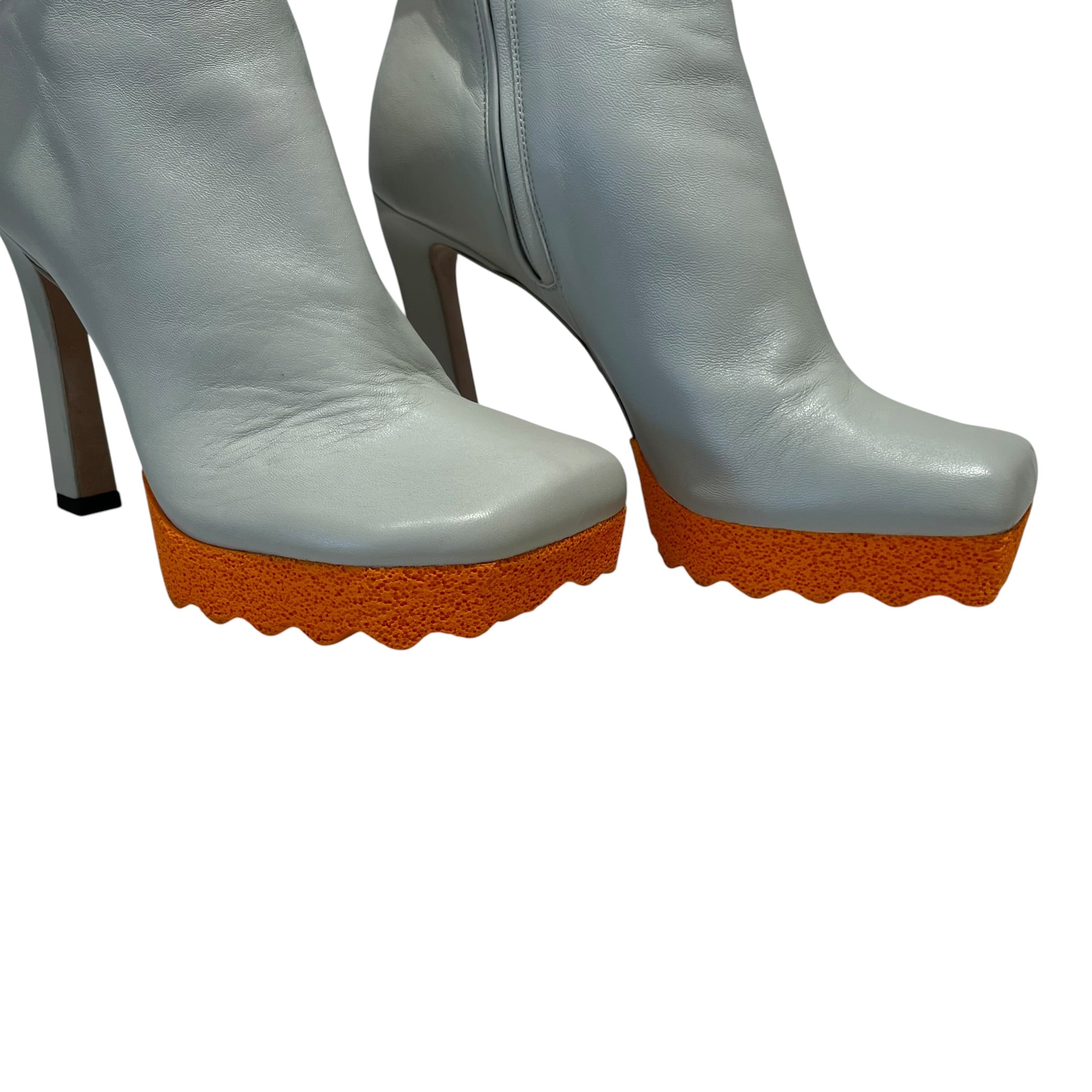 OFF-WHITE/Rain Boots/US 5/Leather/GRY/NAPPA SPONGE ANKLE BOOTS view 4