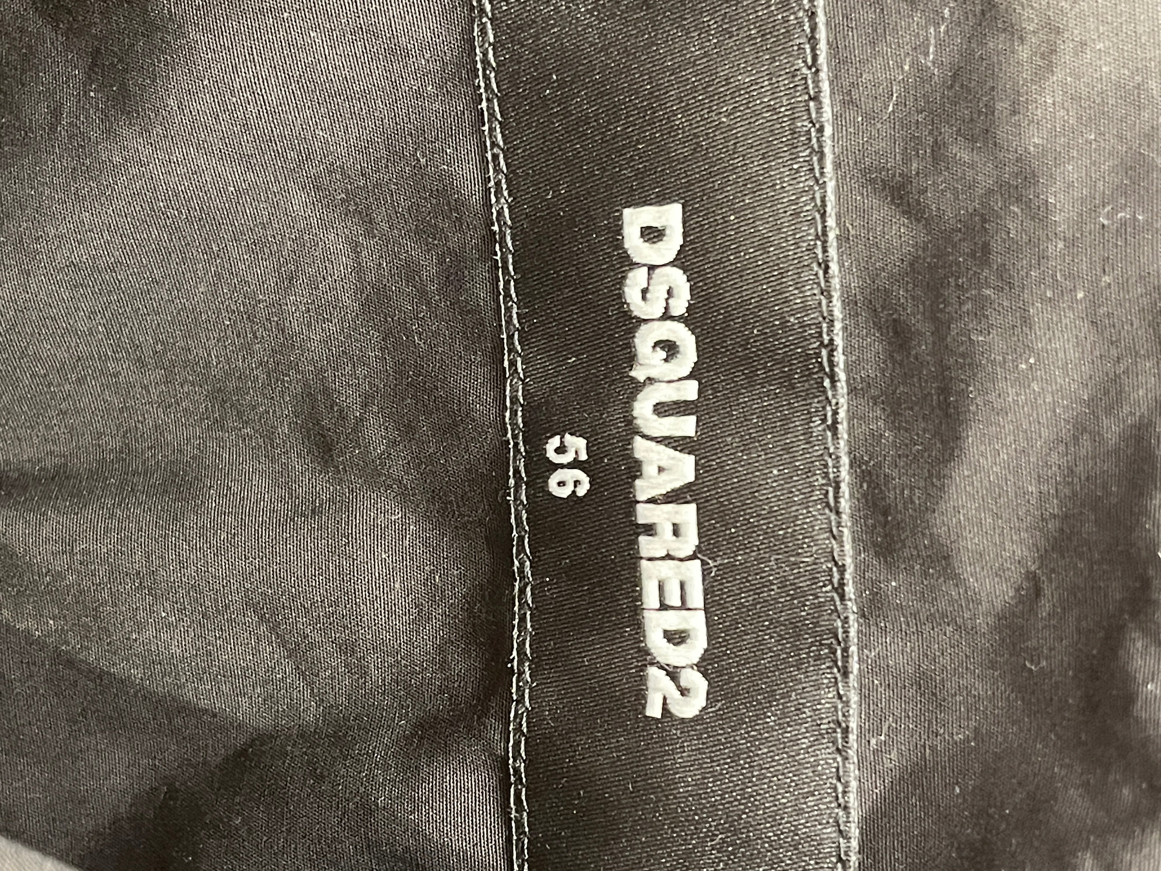 DSQUARED2/LS Shirt/56/Cotton/BLK/DOUBLE ZIPPER DETAIL view 4