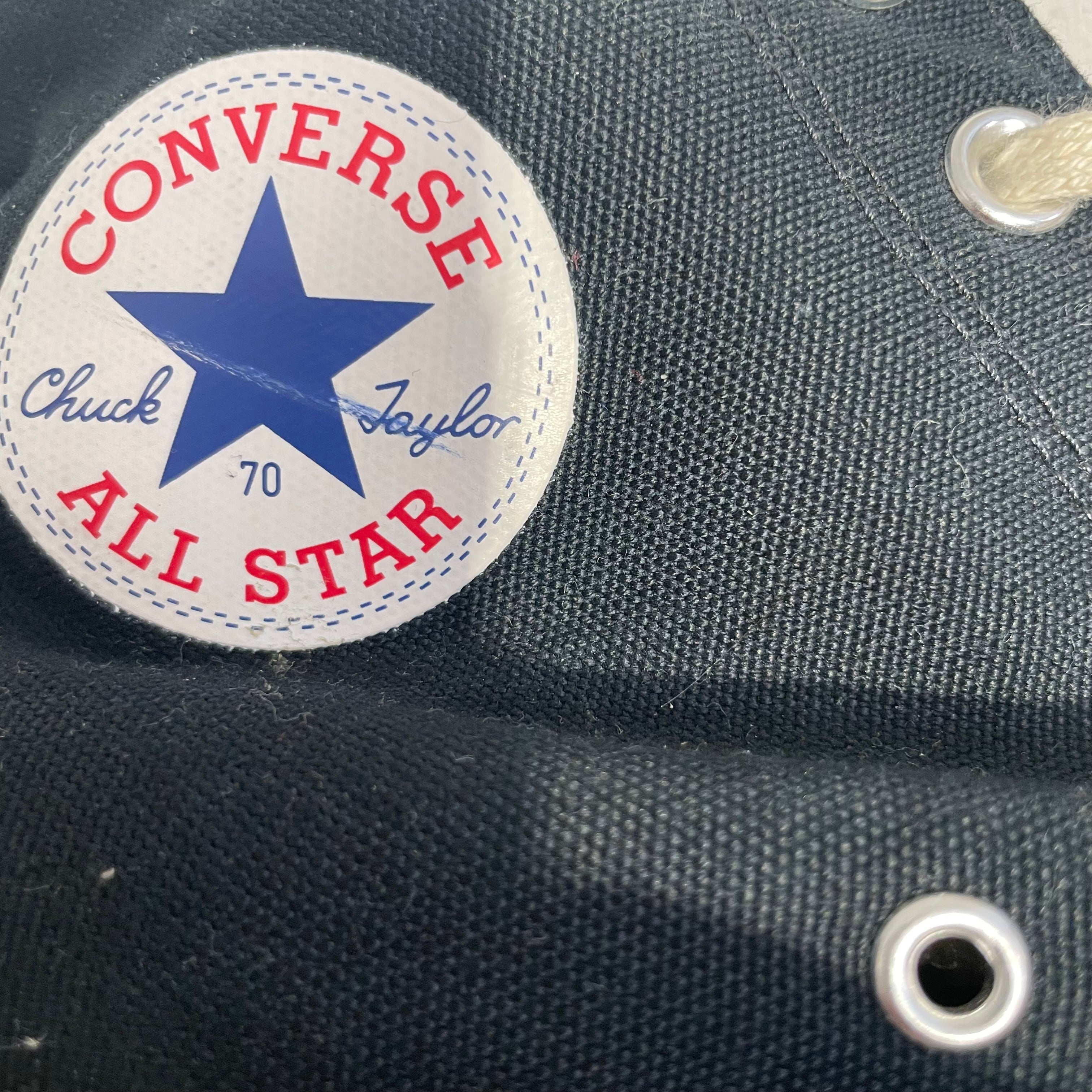 CONVERSE/FEAR OF GOD/Hi-Sneakers/US 10.5/Cotton/BLK/whi tong/essentials heel view 4