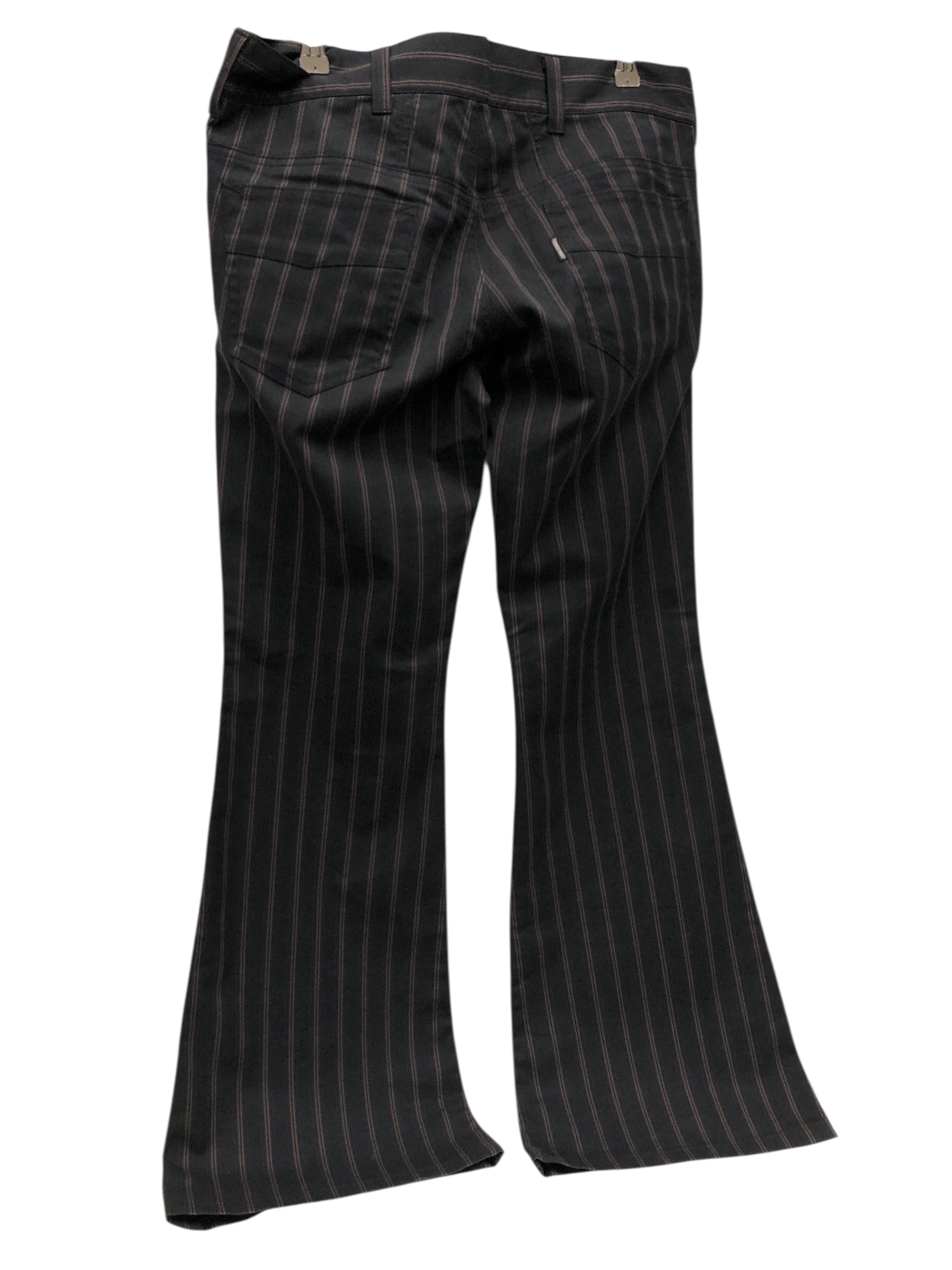 TORNADO MART/Bottoms/L/Stripe/Cotton/BLK/Flared Pants/Gold Hardware view 2