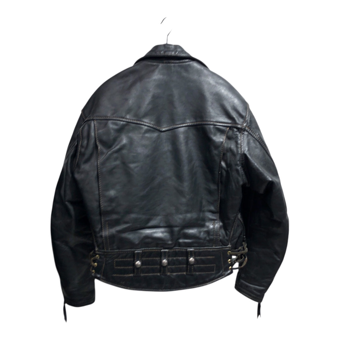 LANGLITZ LEATHERS/Jacket/44/Leather/BLK/early 1970's deluxe jacket view 2