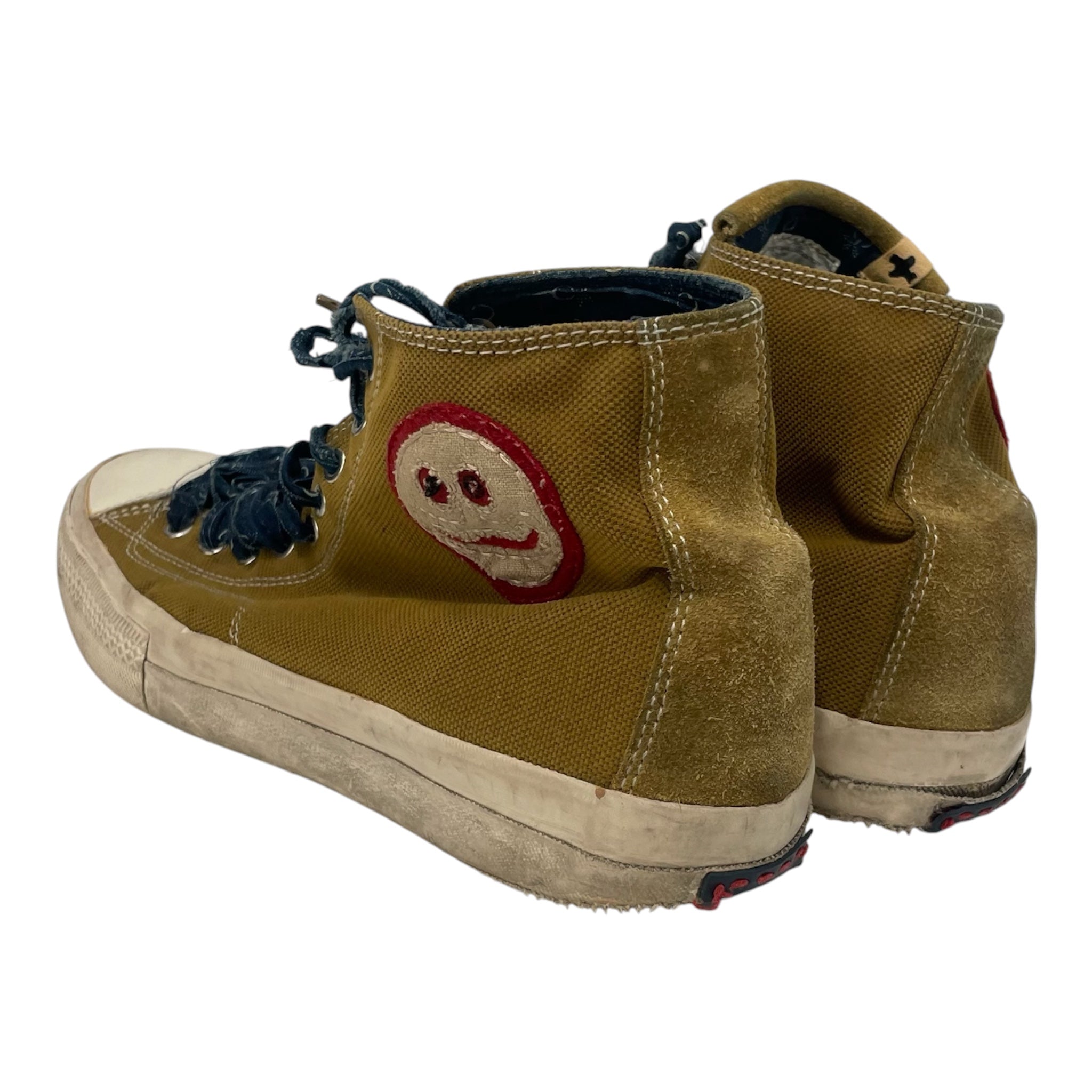 visvim/Hi-Sneakers/US 11/Cotton/KHK/SMILEY FACE view 3