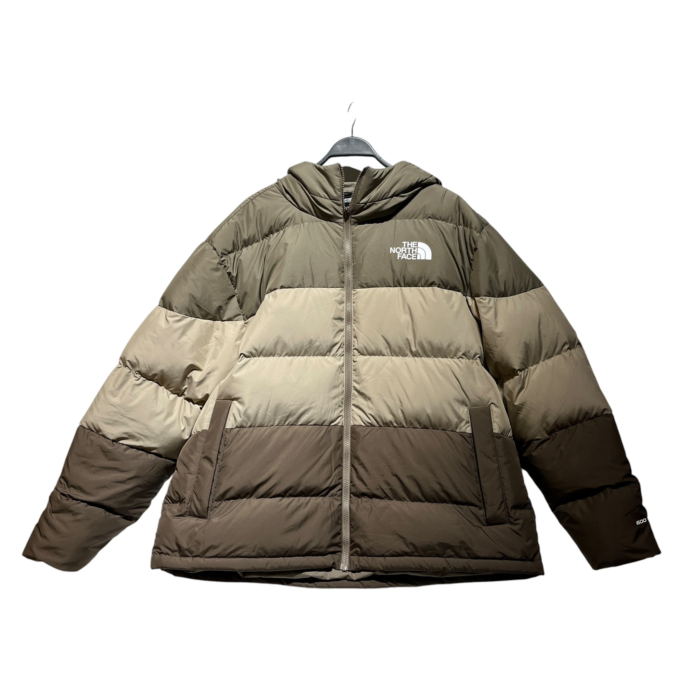 THE NORTH FACE/Puffer Jkt/XXL/Nylon/BRW/gradiant brown puffer w hood view 1