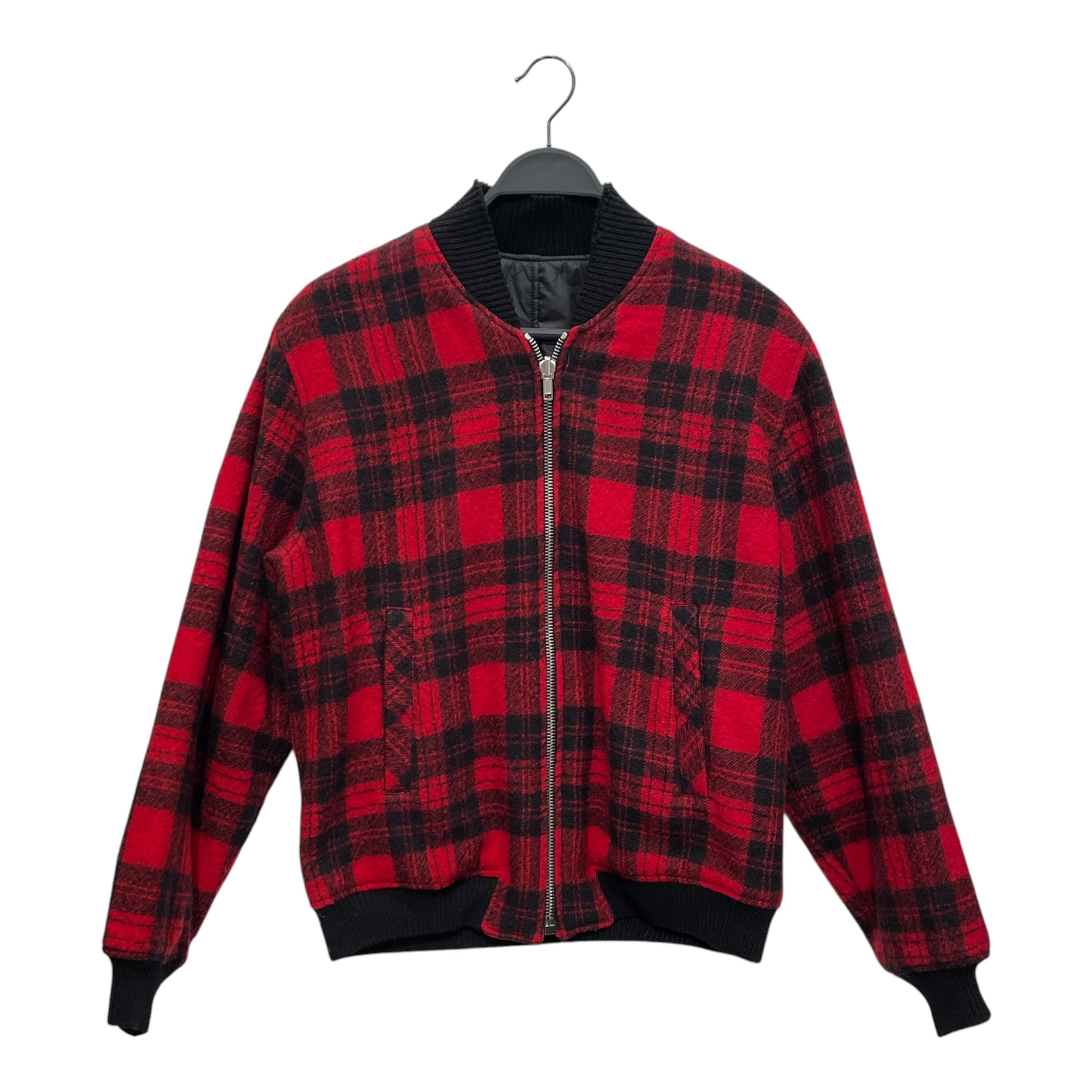ISABEL MARANT/Windbreaker/M/Wool/RED/Plaid/REVERSIBLE NYLON INNER view 1