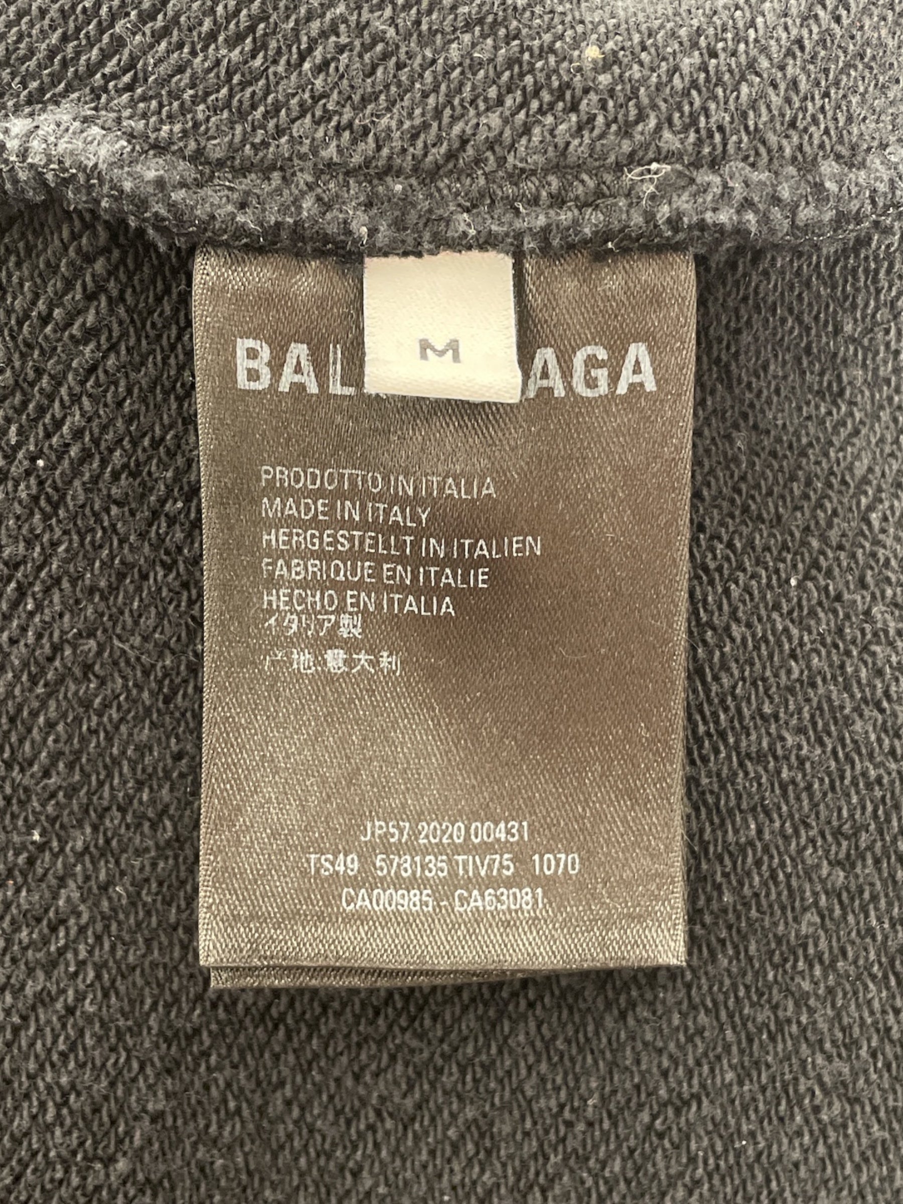 BALENCIAGA/Hoodie/M/Cotton/BLK/balenciaga crew view 4