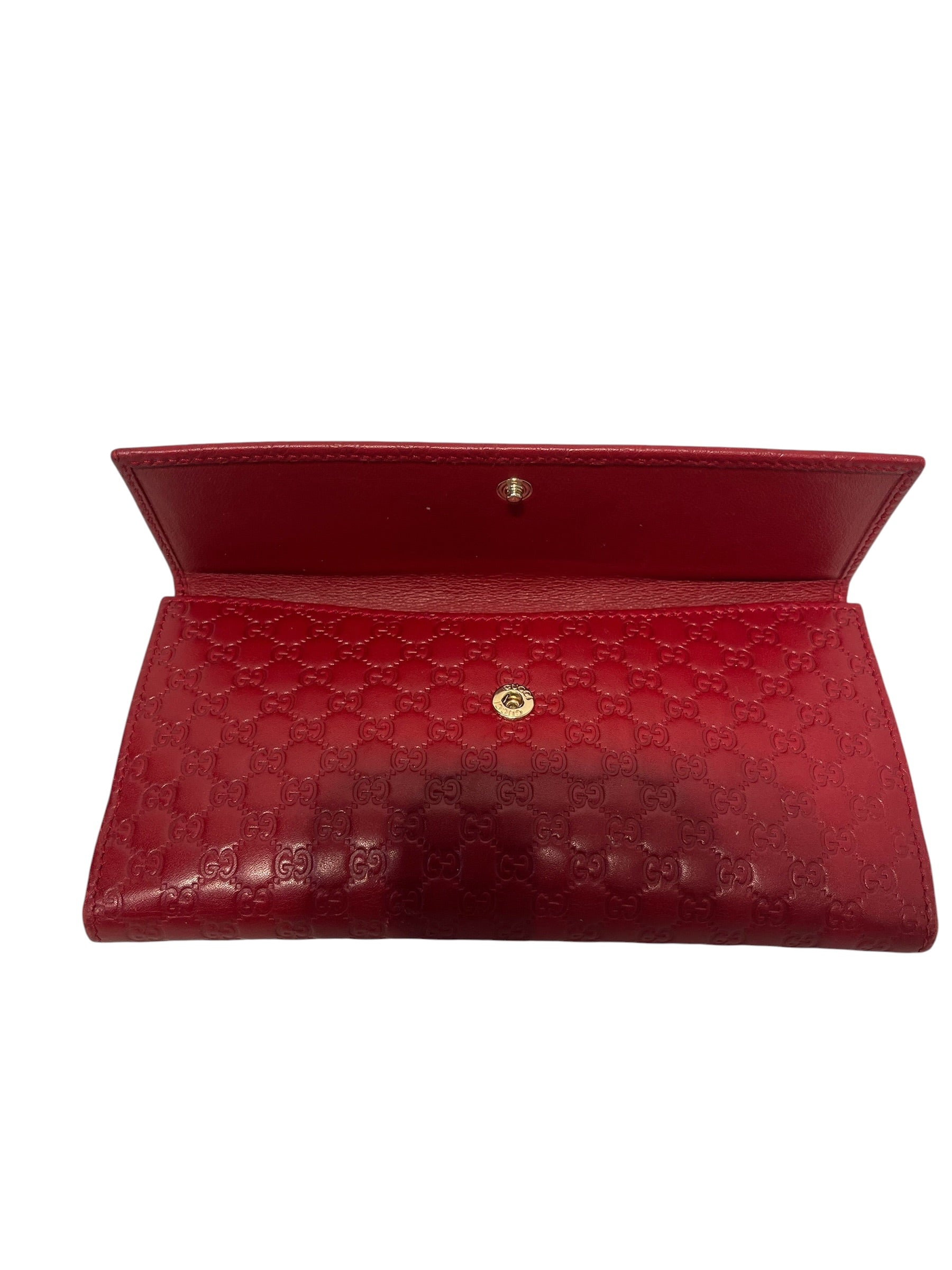 GUCCI/Wallet/All Over Print/Leather/RED/L's/Microguccissima view 3
