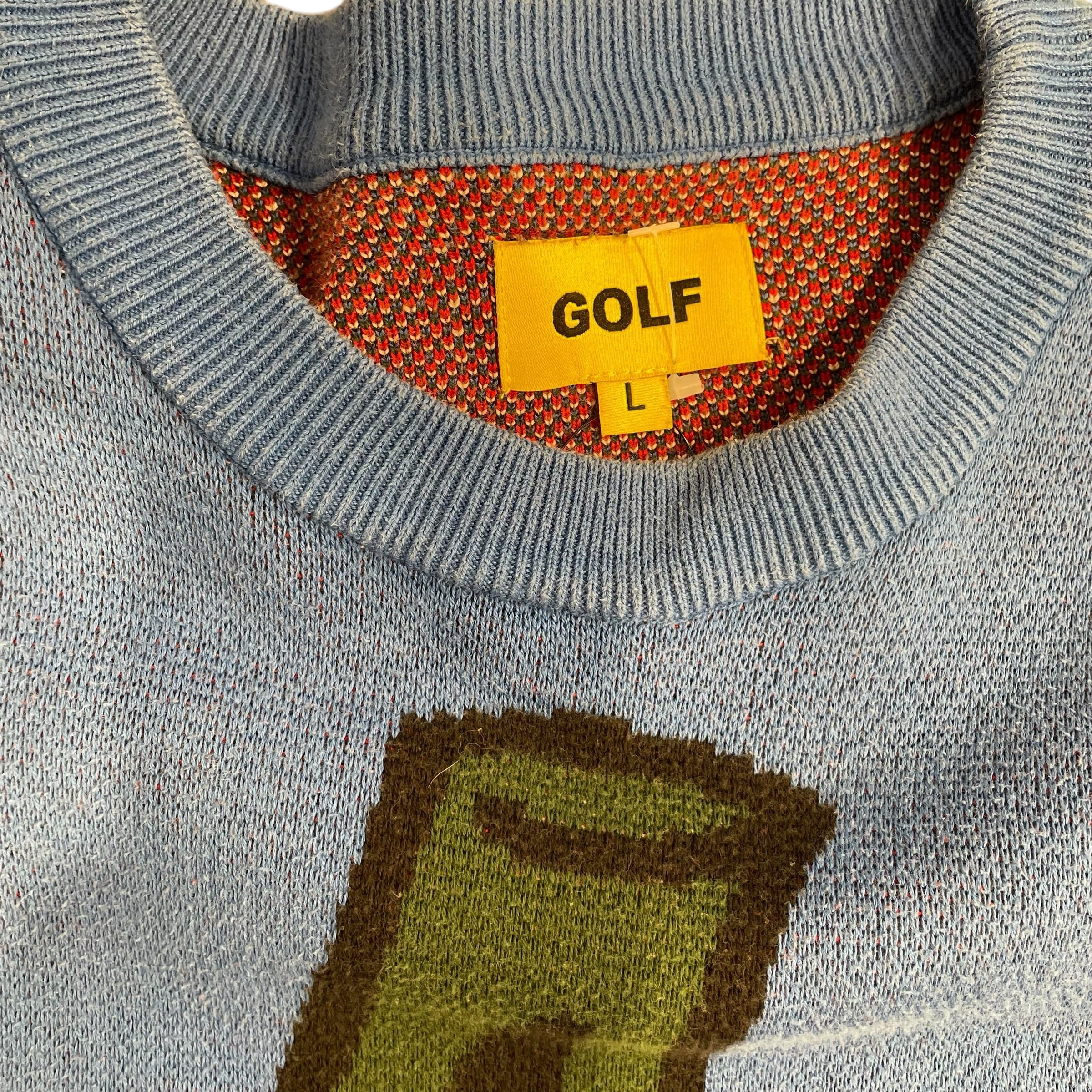 GOLF WANG/Sweater/L/Graphic/Cotton/BLU/Devil Cherry Jacquard view 4