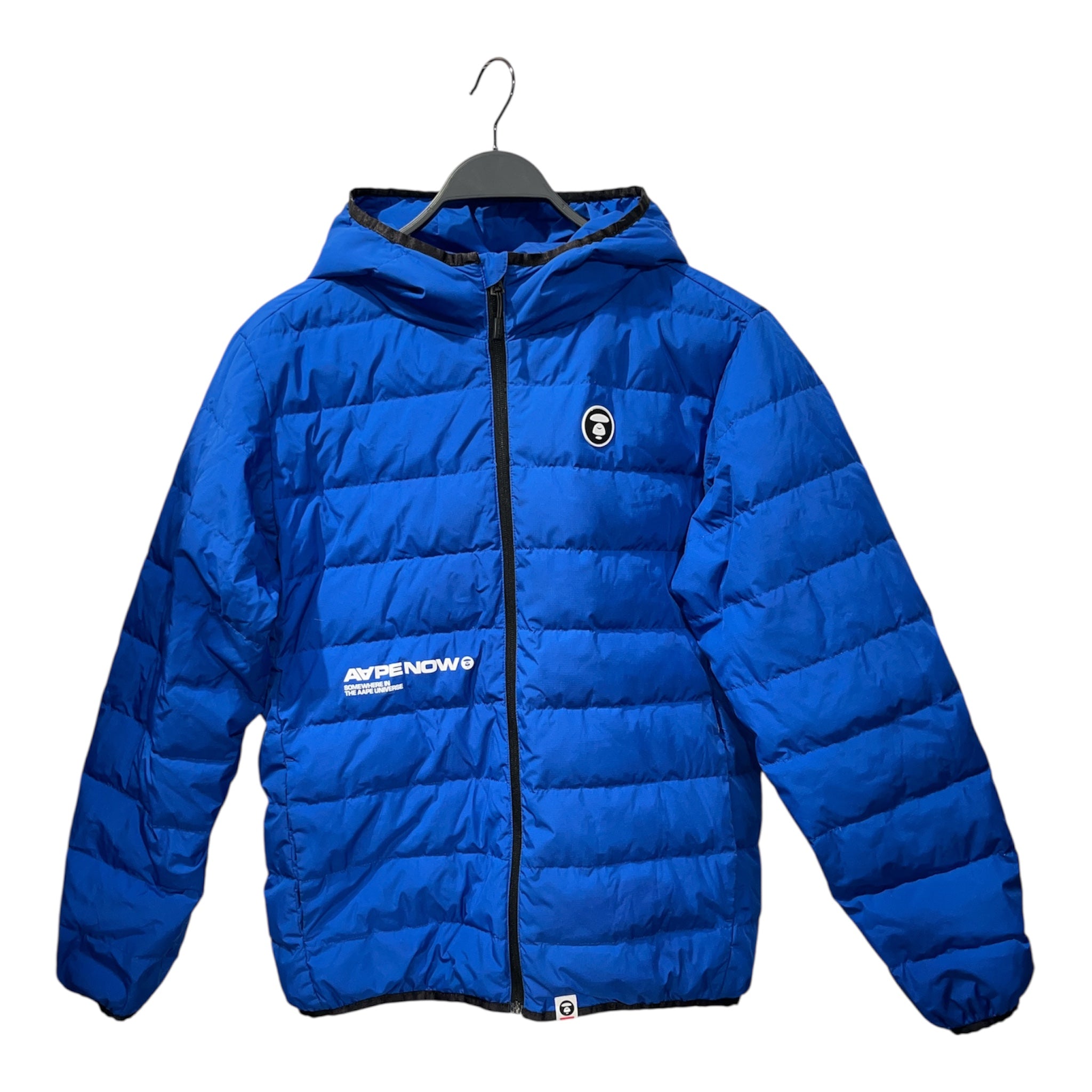 AAPE BY A BATHING APE/Puffer Jkt/L/Polyester/BLU/"AAPENOW" view 1