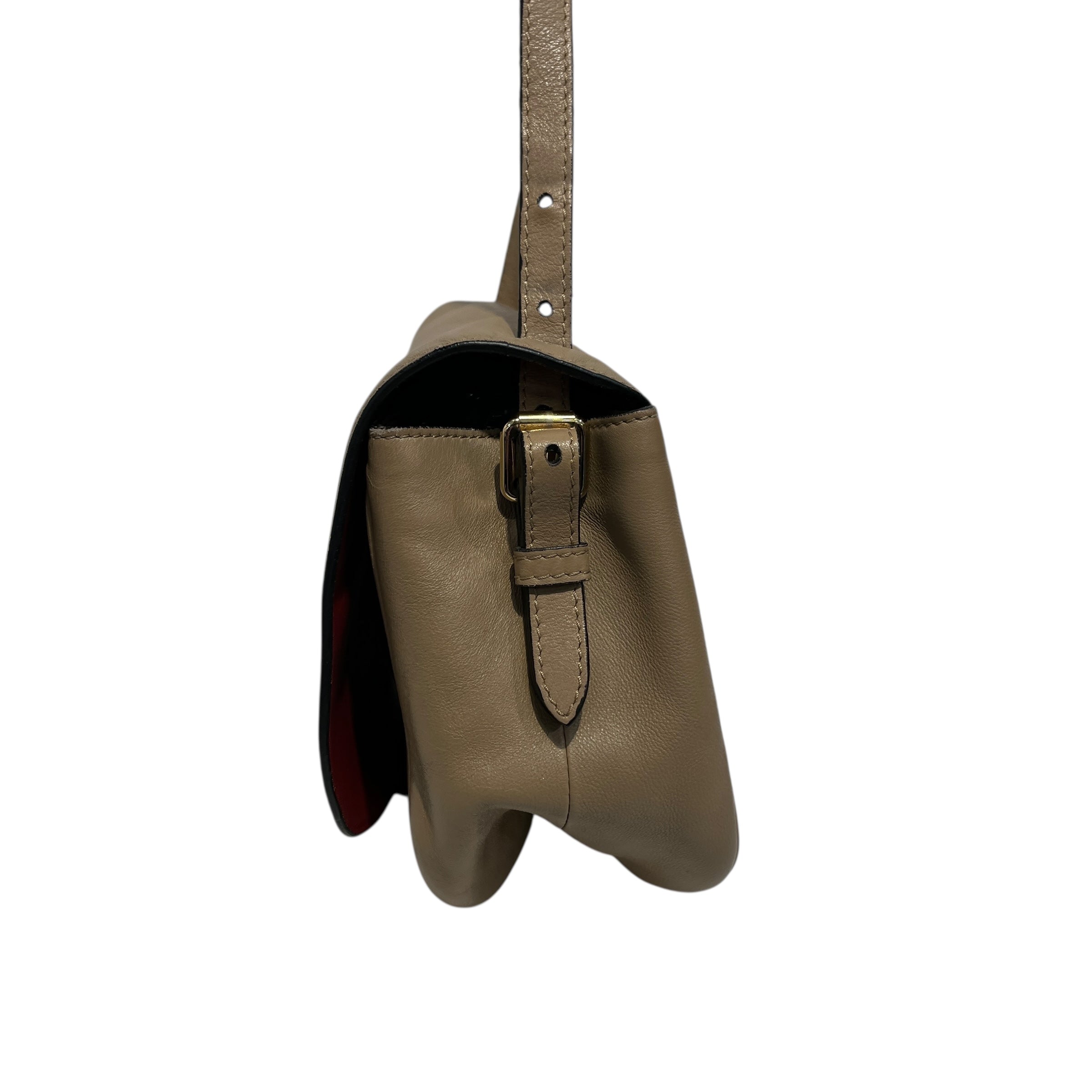 BURBERRY/Cross Body Bag/OS/Leather/KHK/2way view 4