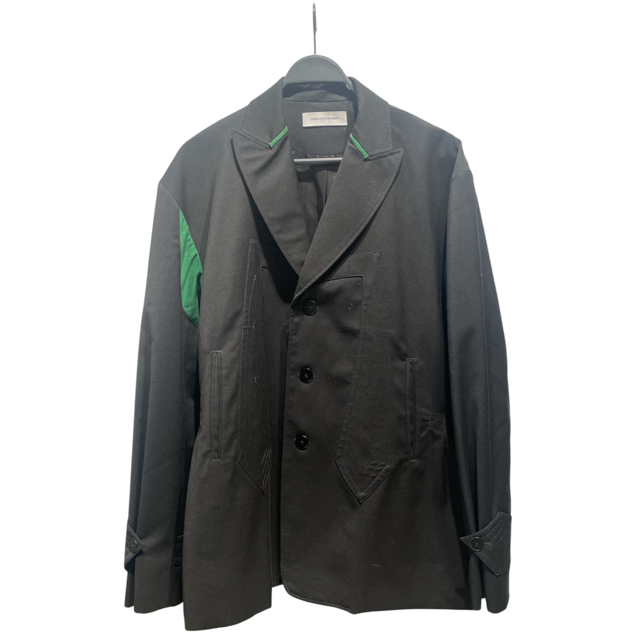 Kiko Kostadinov/Suits/50/BLK/green detail view 1