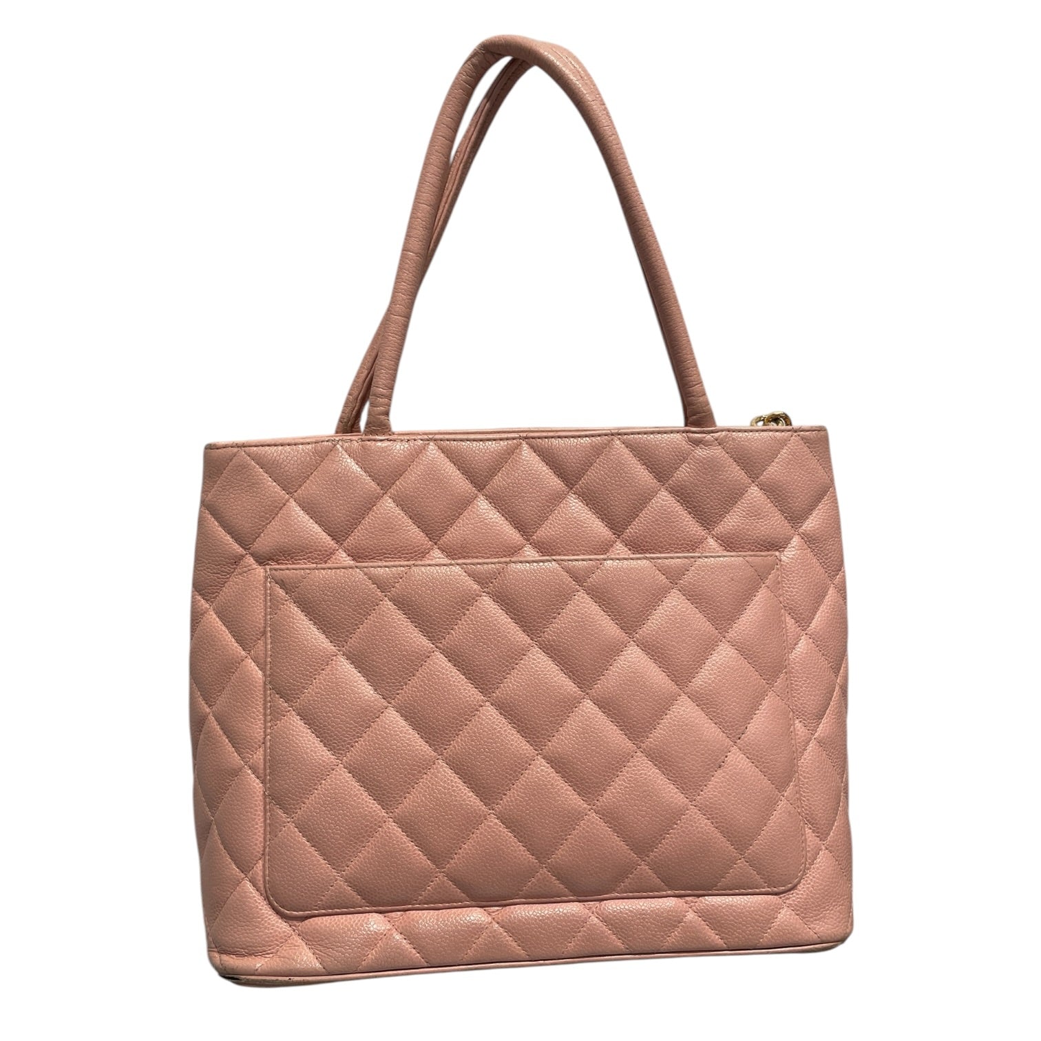 CHANEL/Hand Bag/Leather/PNK/Caviar Medallion Tote view 2