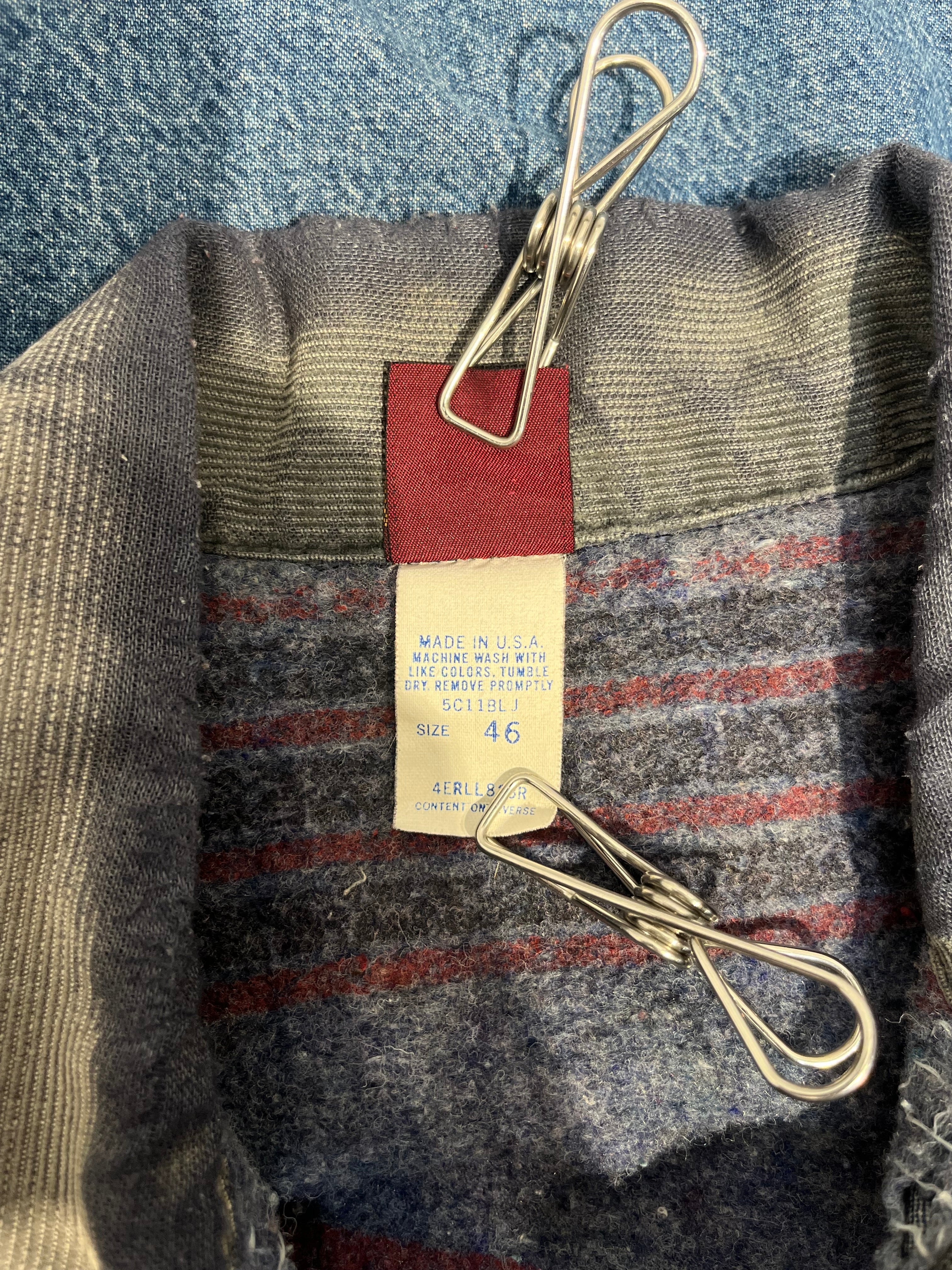 Vintage/Denim Jkt/46/Cotton/NVY/big ben blanket lined view 4