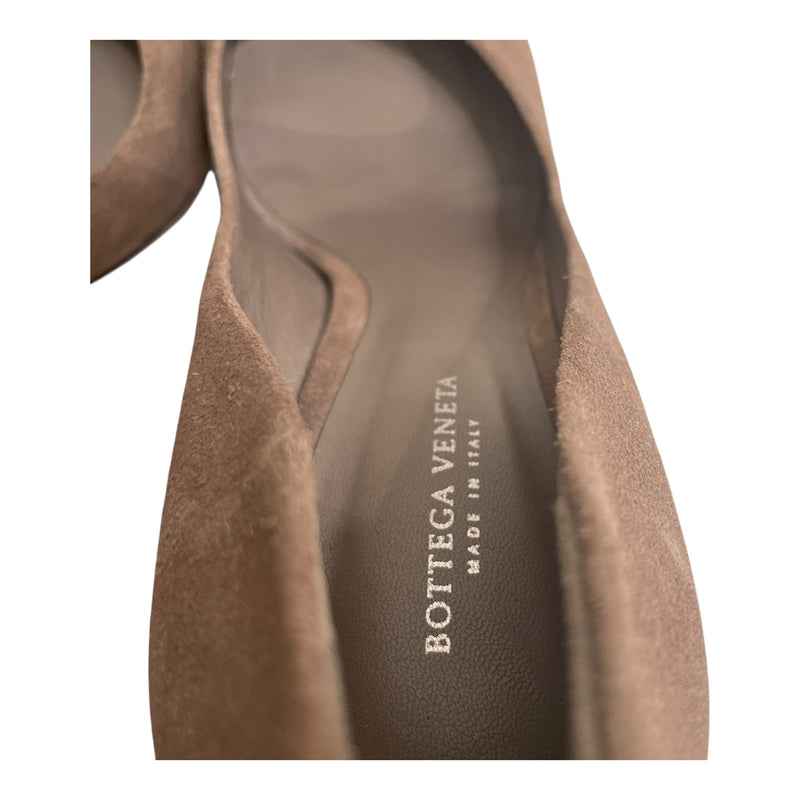 BOTTEGA VENETA/Heels/EU 37/Suede/GRY/ROUND TOE PUMP