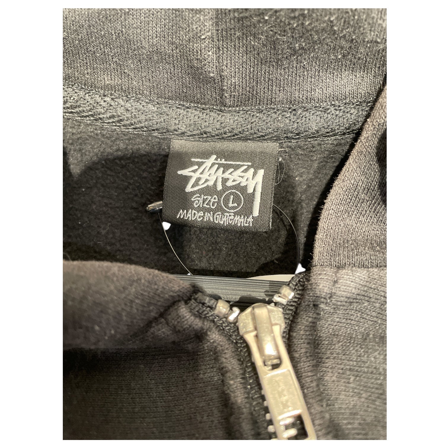 STUSSY/Zip Up Hoodie/L/Graphic/Cotton/BLK/STUSSY SKATE TOUGH HOODIE view 3