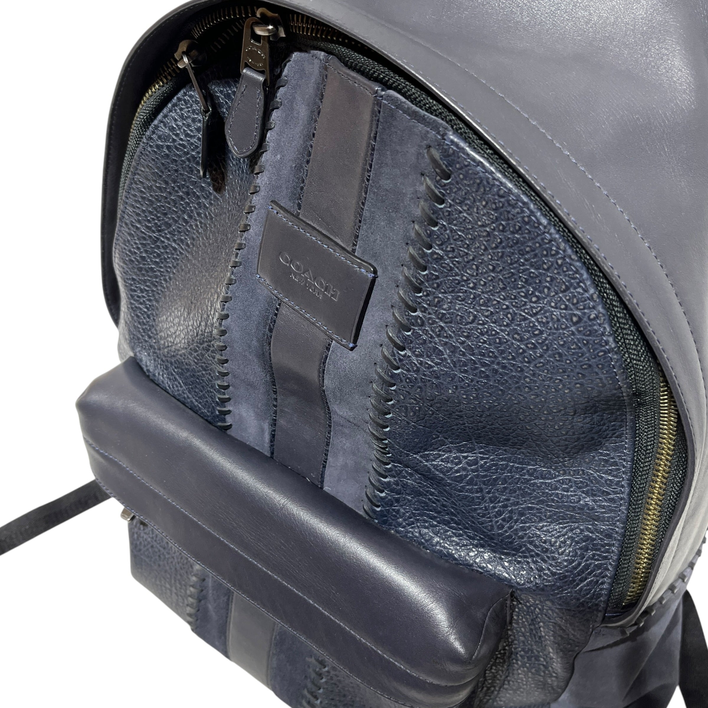 COACH/Backpack/Leather/NVY/STITCHED LEATHER BACKPACK view 6