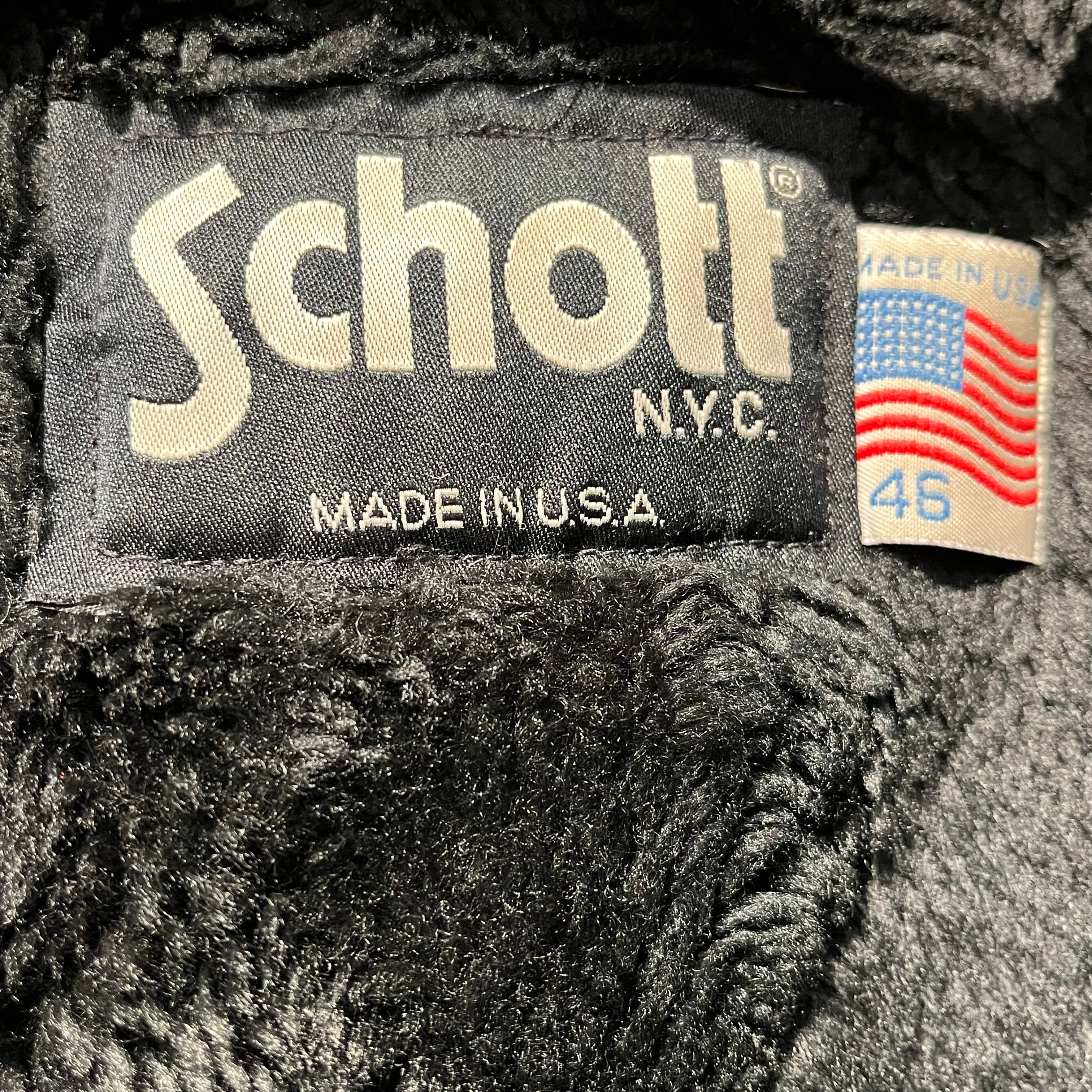 Schott/Vintage/Leather Jkt/46/Leather/BLK/REMOVABLE FUR LINNING view 5