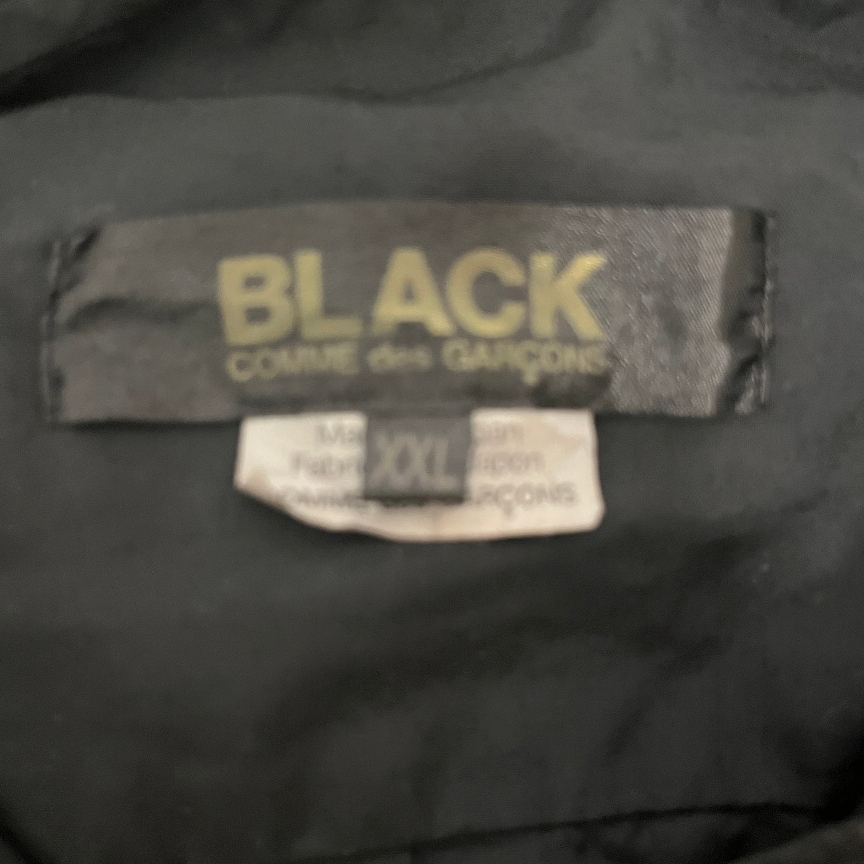 BLACK COMME des GARCONS/LS Shirt/XXL/Polyester/BLK/HOODED BUTTON UP SHIRT AD2013 view 3