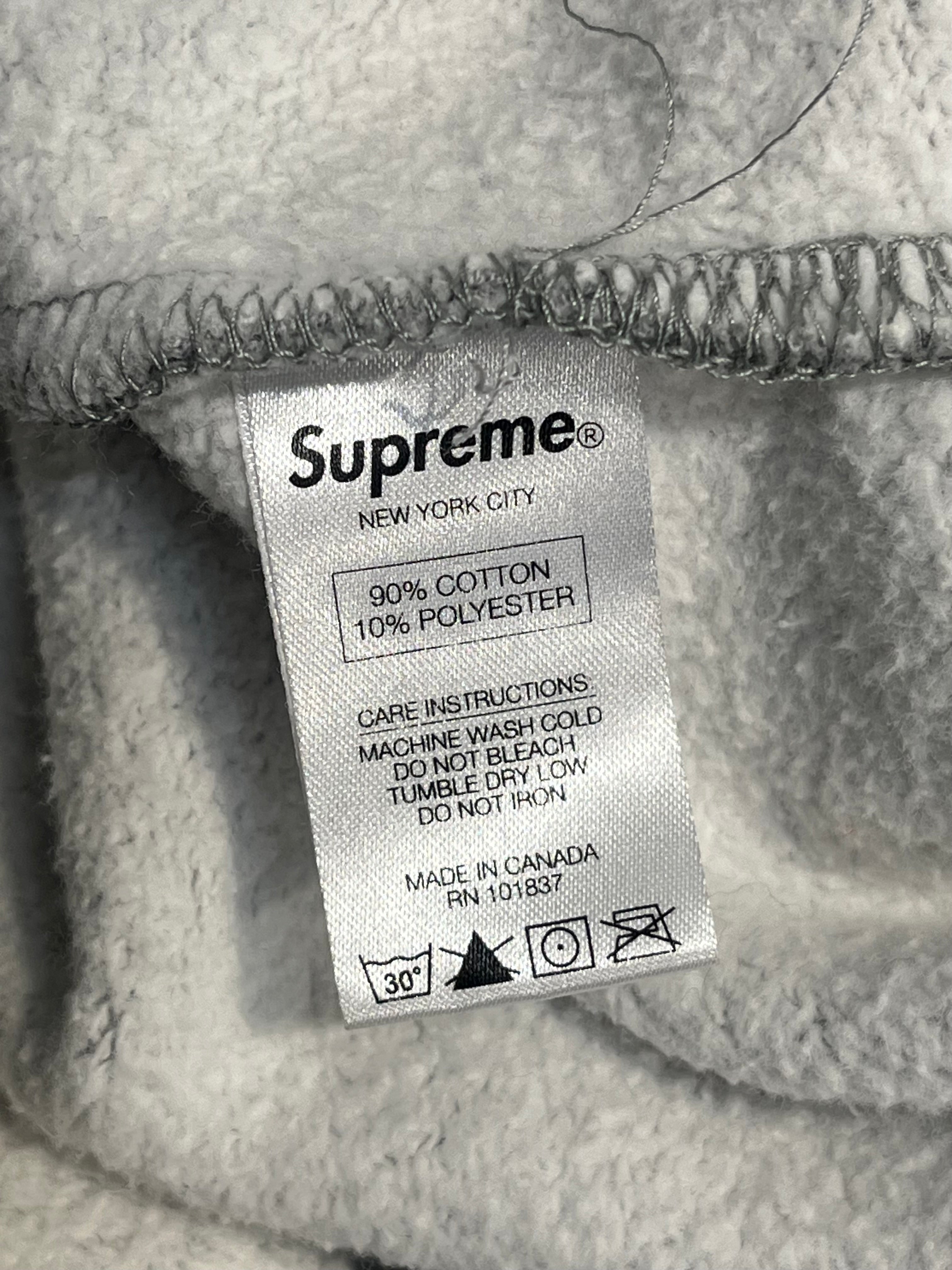 Supreme/Zip Up Hoodie/L/Cotton/GRY/GRAY ZIP HOODIE FELT HOOD LOGO view 6