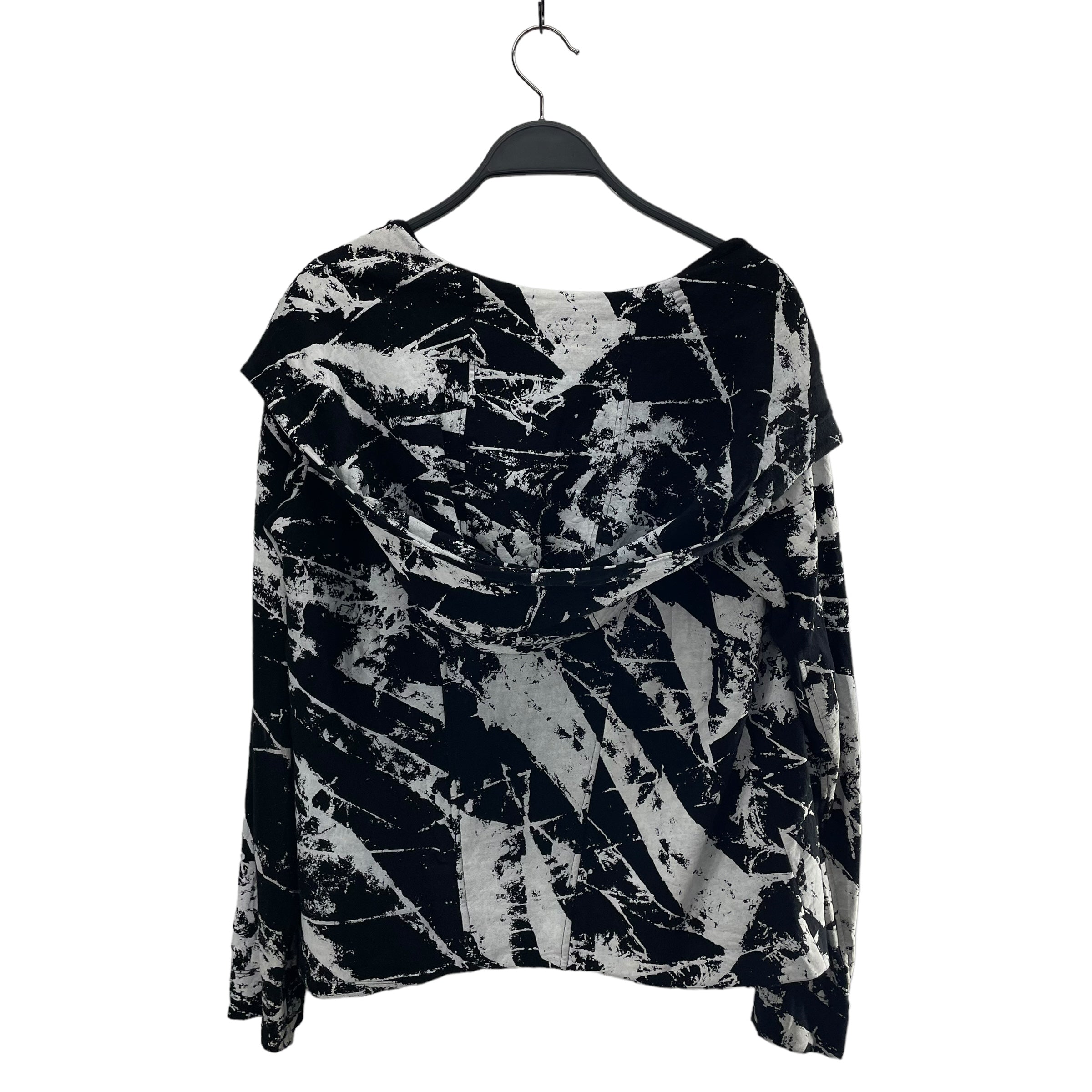 Helmut Lang/Zip Up Hoodie/S/All Over Print/Cotton/BLK/TERA HOODIE view 2