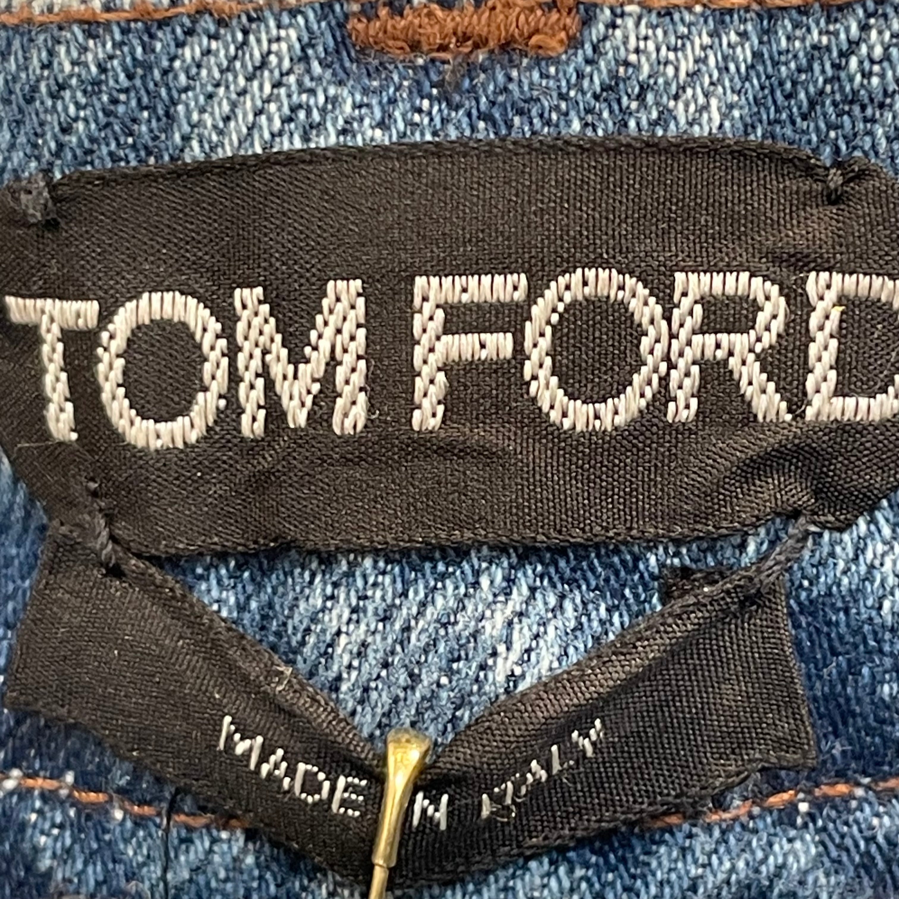 TOM FORD/Shorts/27/Denim/BLU/GLD HARDWARE view 3