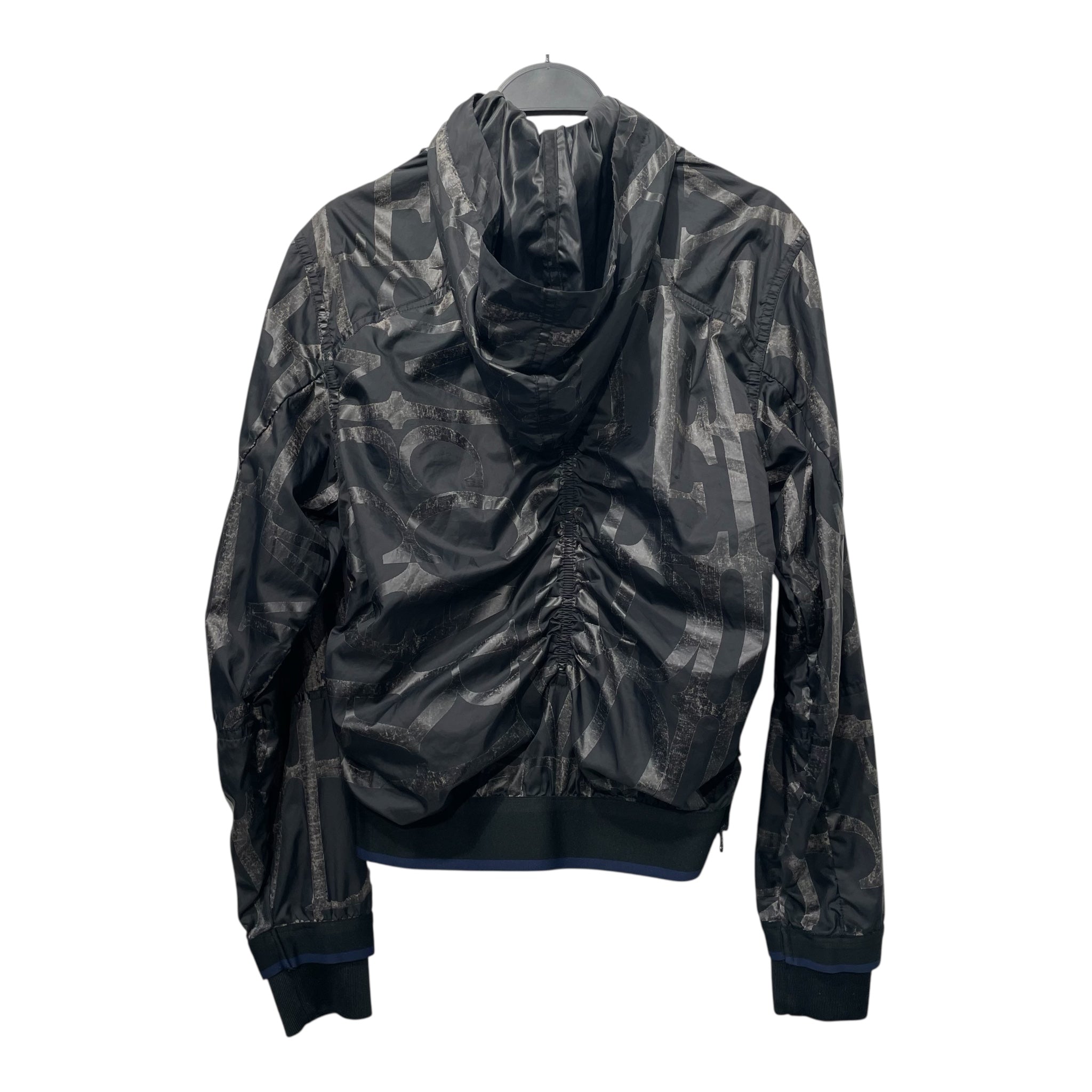 adidas by Stella McCartney/Windbreaker/S/All Over Print/Nylon/BLK/ALL OVER LETTERS view 2