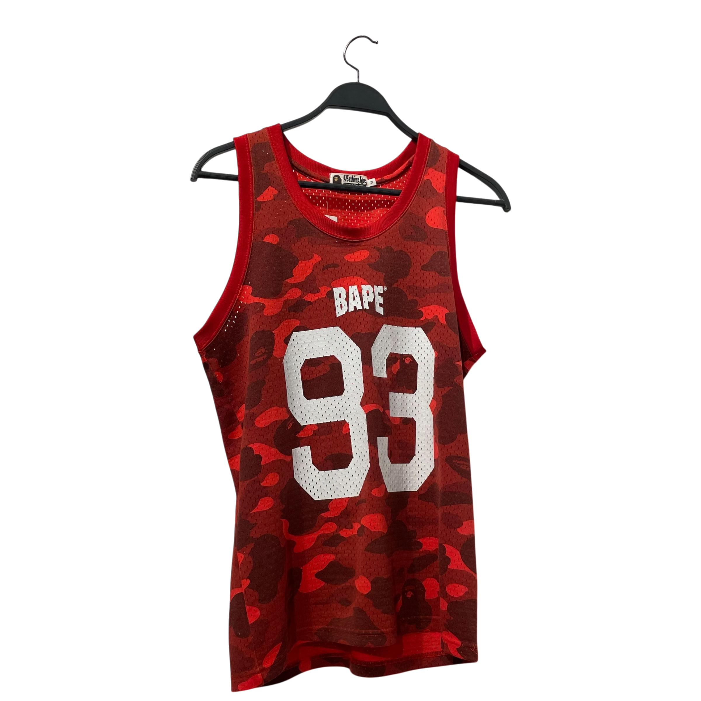 A BATHING APE/Tank Top/M/Polyester/RED/Graphic/ view 1